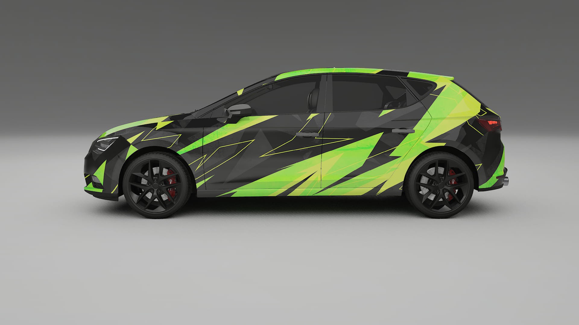 Seat Leon FR 5F NINJA TURTLES – Designad Wrap PPF-sats i utskrivbar polyuretanfilm