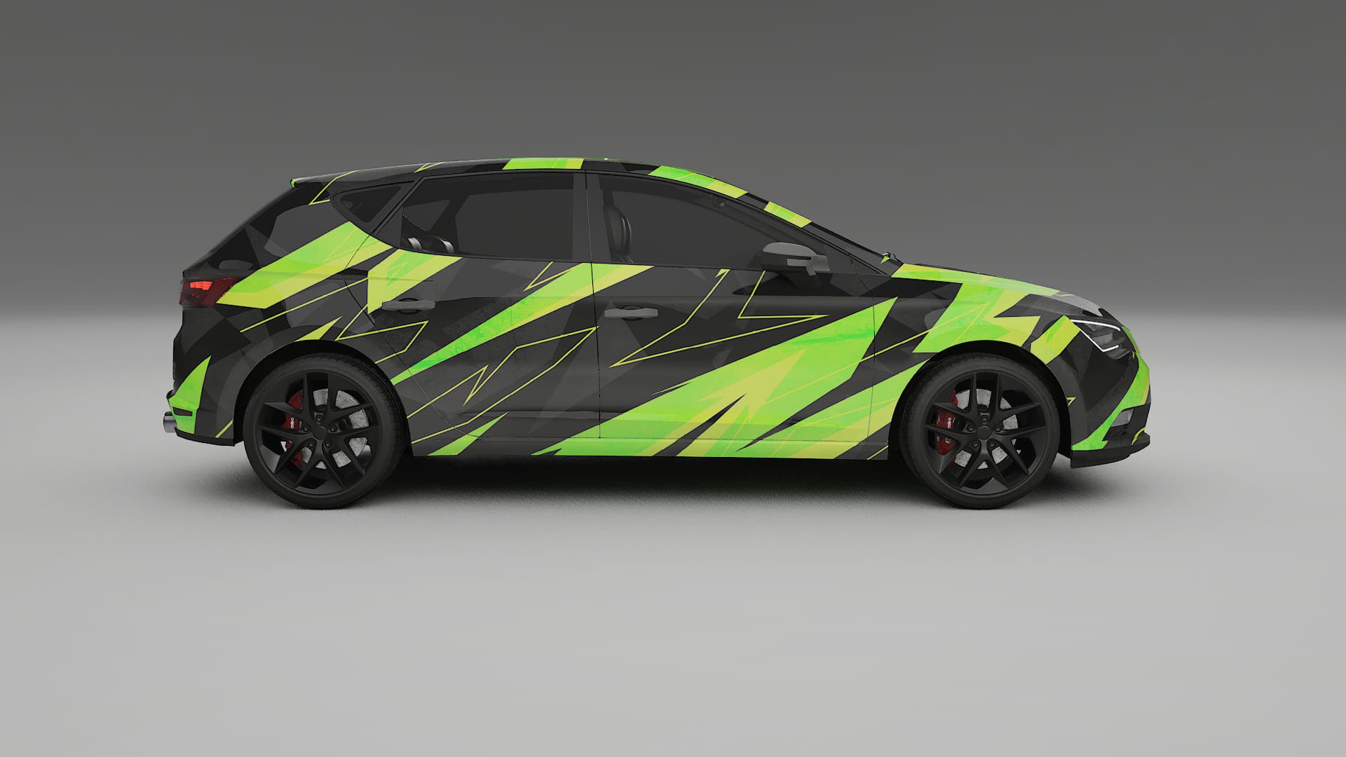 Seat Leon FR 5F NINJA TURTLES – Designad Wrap PPF-sats i utskrivbar polyuretanfilm