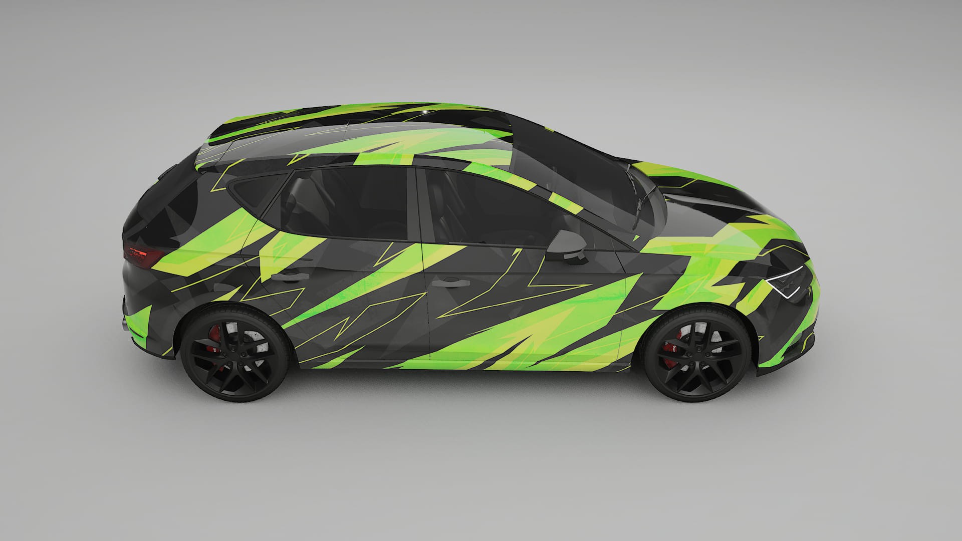 Seat Leon FR 5F NINJA TURTLES – Designad Wrap PPF-sats i utskrivbar polyuretanfilm