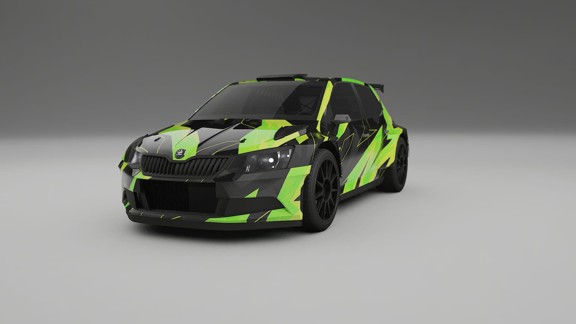 Škoda Fabia R5 6V NINJA TURTLES – Designad Wrap PPF-sats i utskrivbar polyuretanfilm