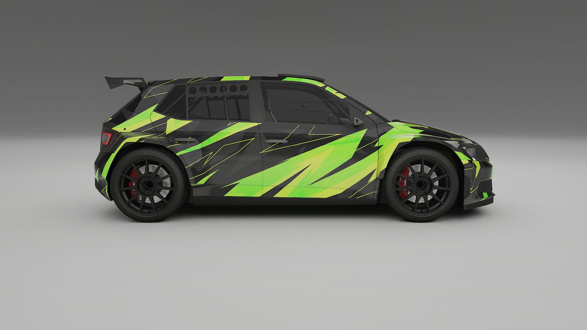 Škoda Fabia R5 6V NINJA TURTLES – Designad Wrap PPF-sats i utskrivbar polyuretanfilm