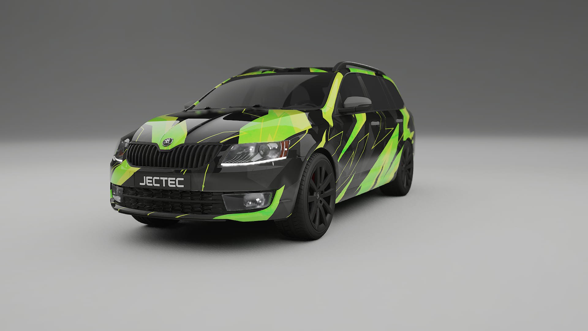 Škoda Octavia combi 5E NINJA TURTLES – Designad Wrap PPF-sats i utskrivbar polyuretanfilm