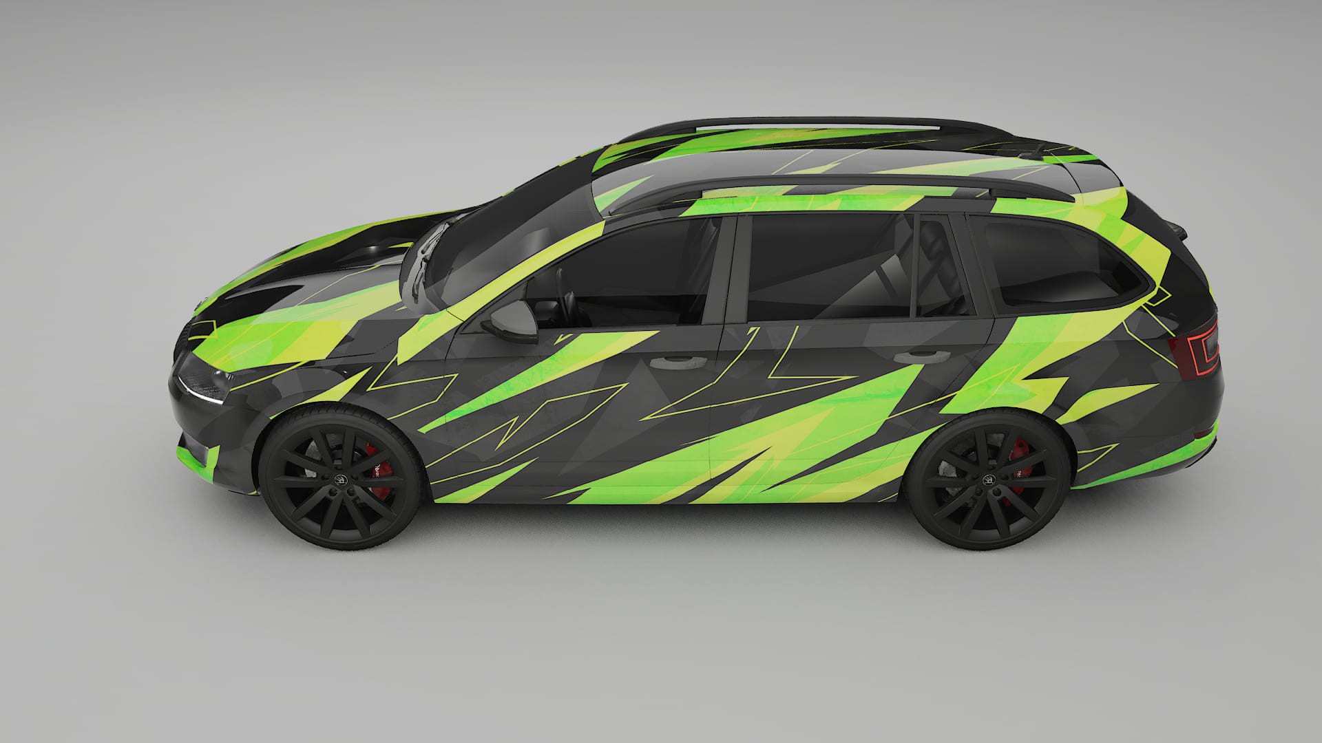 Škoda Octavia combi 5E NINJA TURTLES – Designad Wrap PPF-sats i utskrivbar polyuretanfilm