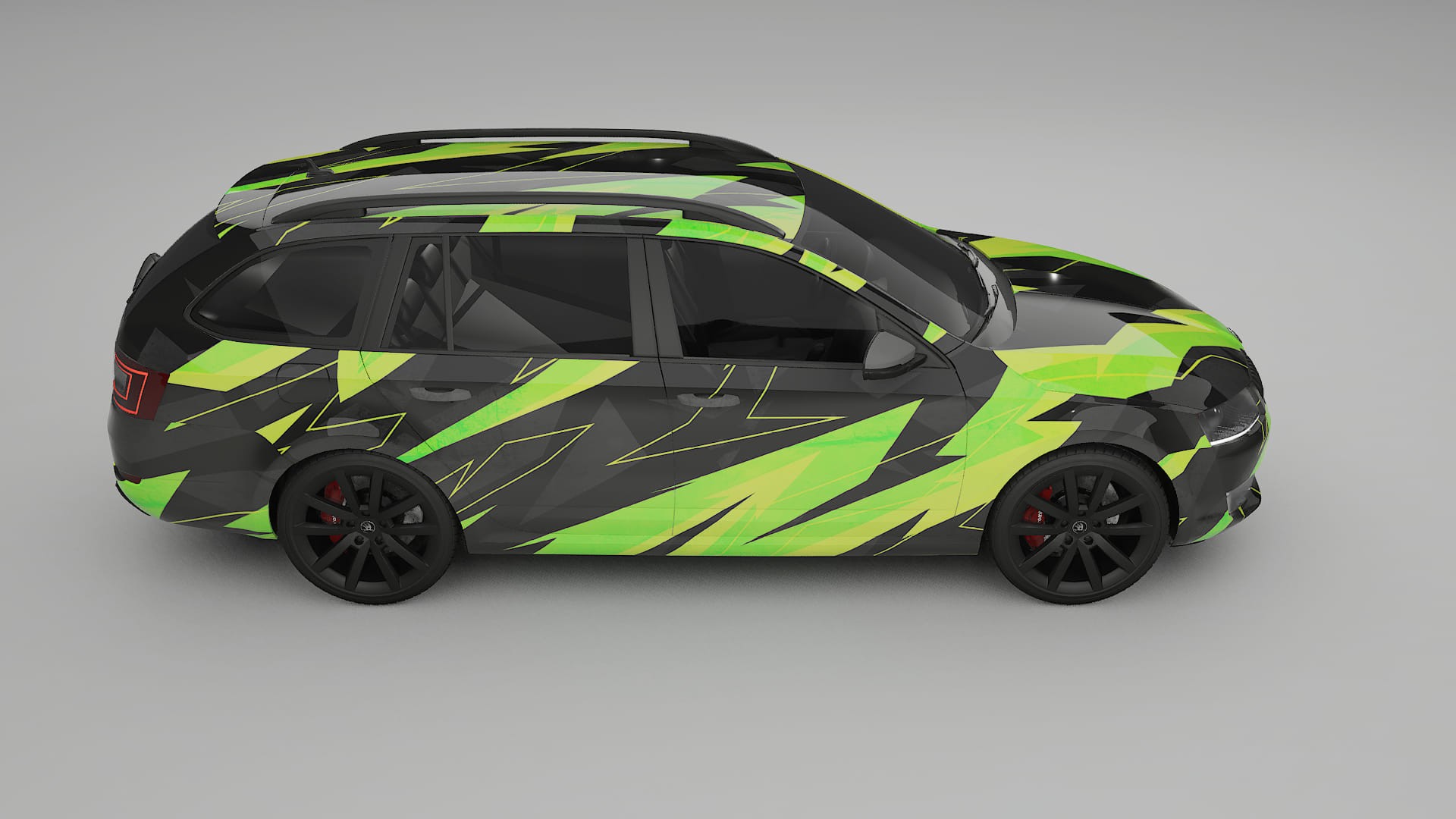 Škoda Octavia combi 5E NINJA TURTLES – Designad Wrap PPF-sats i utskrivbar polyuretanfilm