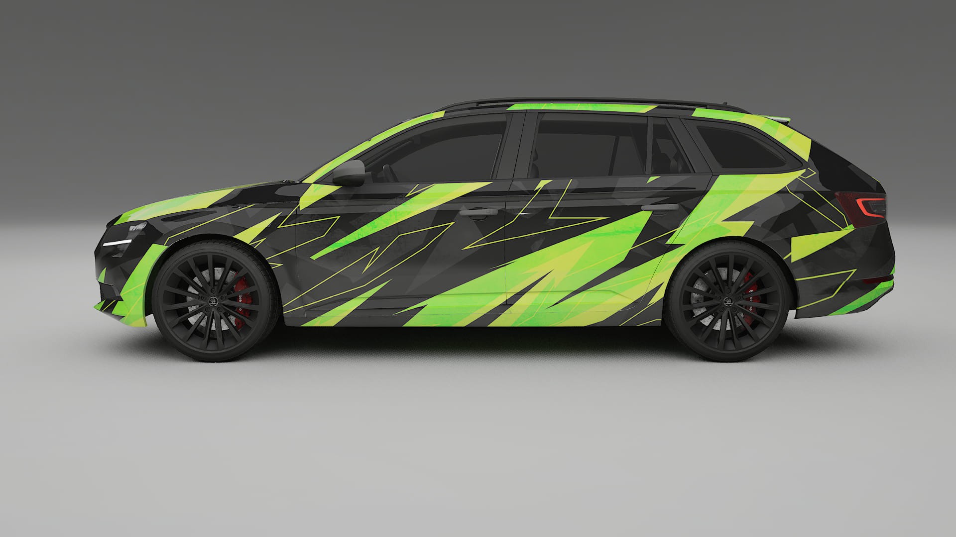 Škoda Superb B8 NINJA TURTLES – Designad Wrap PPF-sats i utskrivbar polyuretanfilm