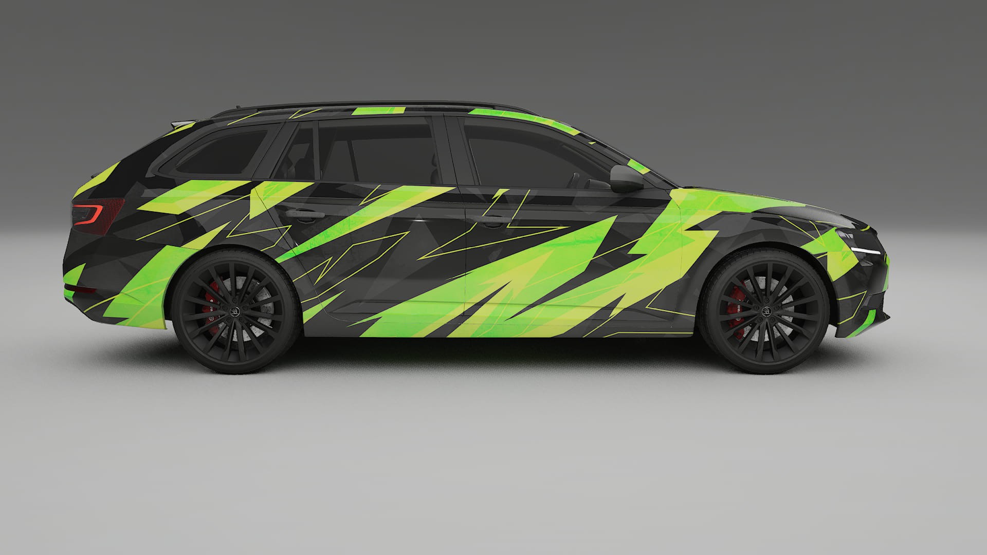 Škoda Superb B8 NINJA TURTLES – Designad Wrap PPF-sats i utskrivbar polyuretanfilm