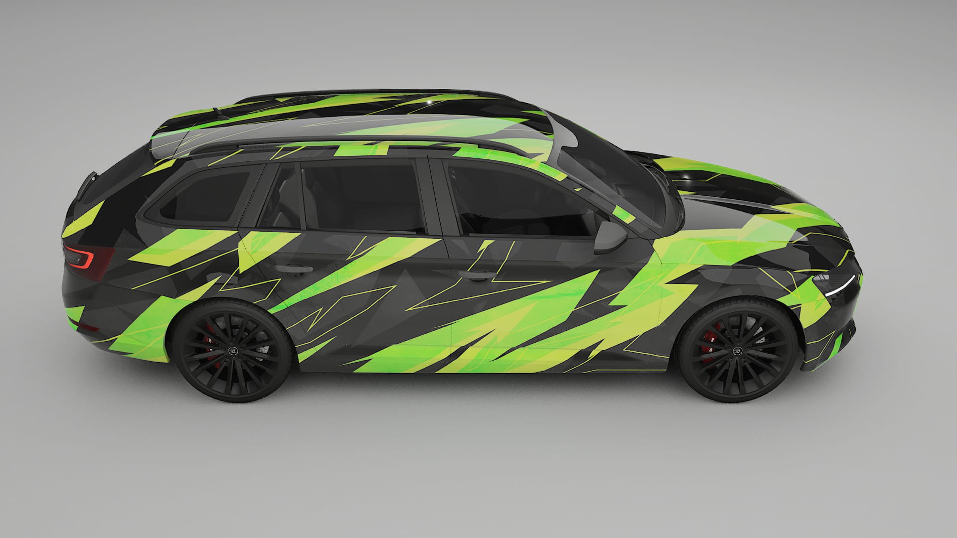 Škoda Superb B8 NINJA TURTLES – Designad Wrap PPF-sats i utskrivbar polyuretanfilm