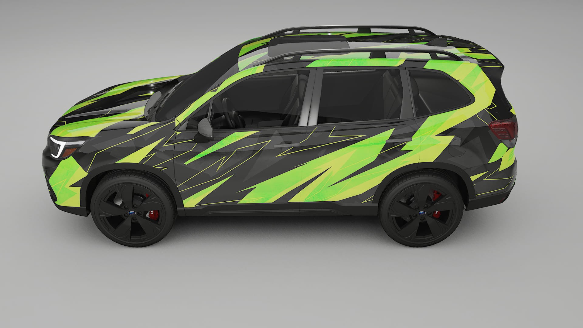 Subaru Forester V SK prefacelift pre-LCI NINJA TURTLES – Designad Wrap PPF-sats i utskrivbar polyuretanfilm