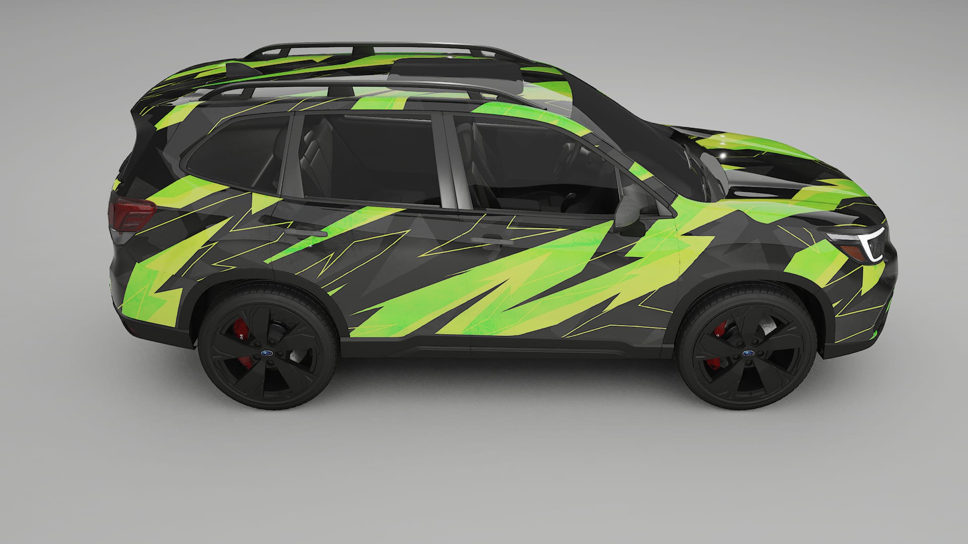 Subaru Forester V SK prefacelift pre-LCI NINJA TURTLES – Designad Wrap PPF-sats i utskrivbar polyuretanfilm