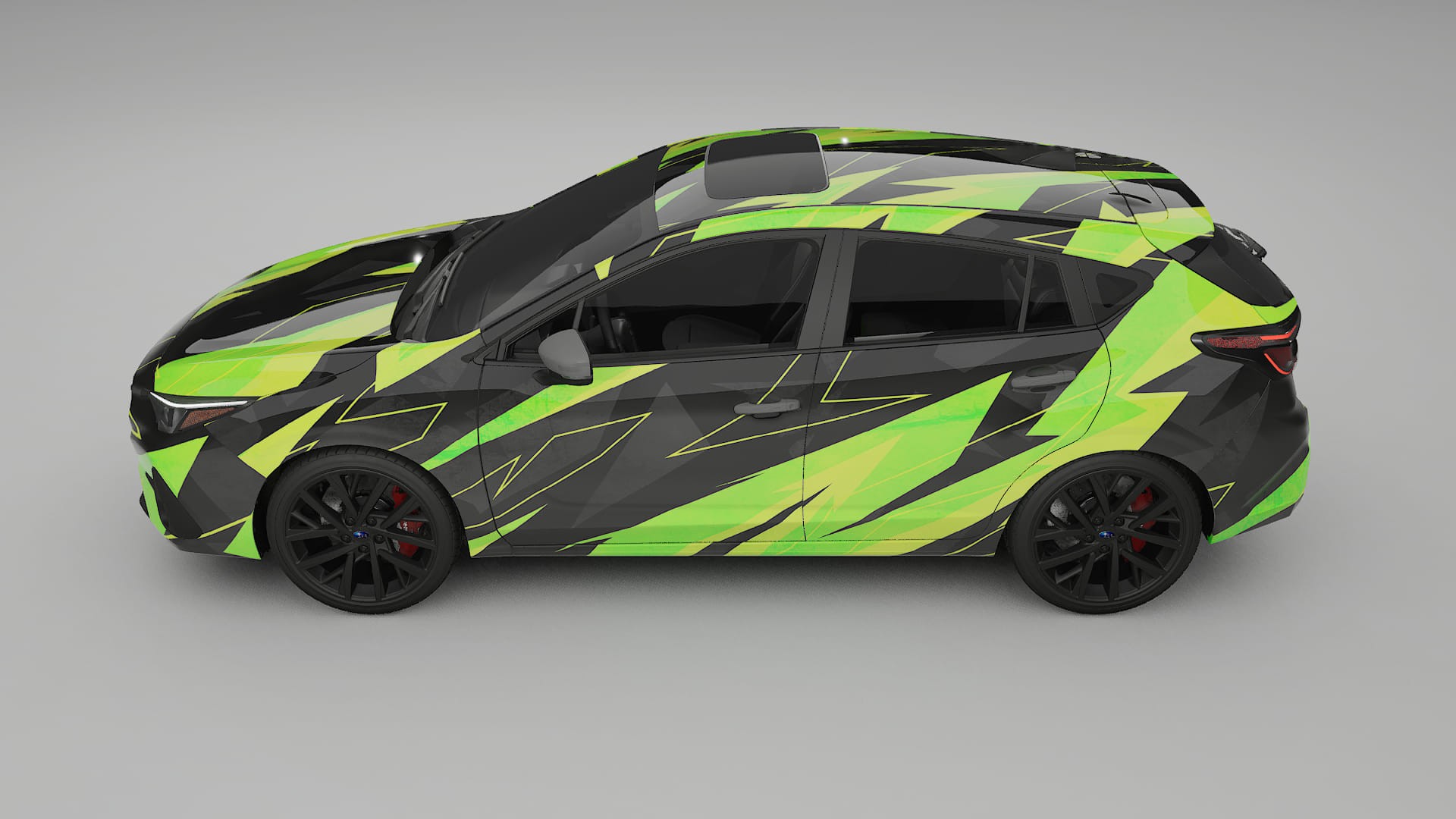 Subaru Impreza GU NINJA TURTLES – Designad Wrap PPF-sats i utskrivbar polyuretanfilm