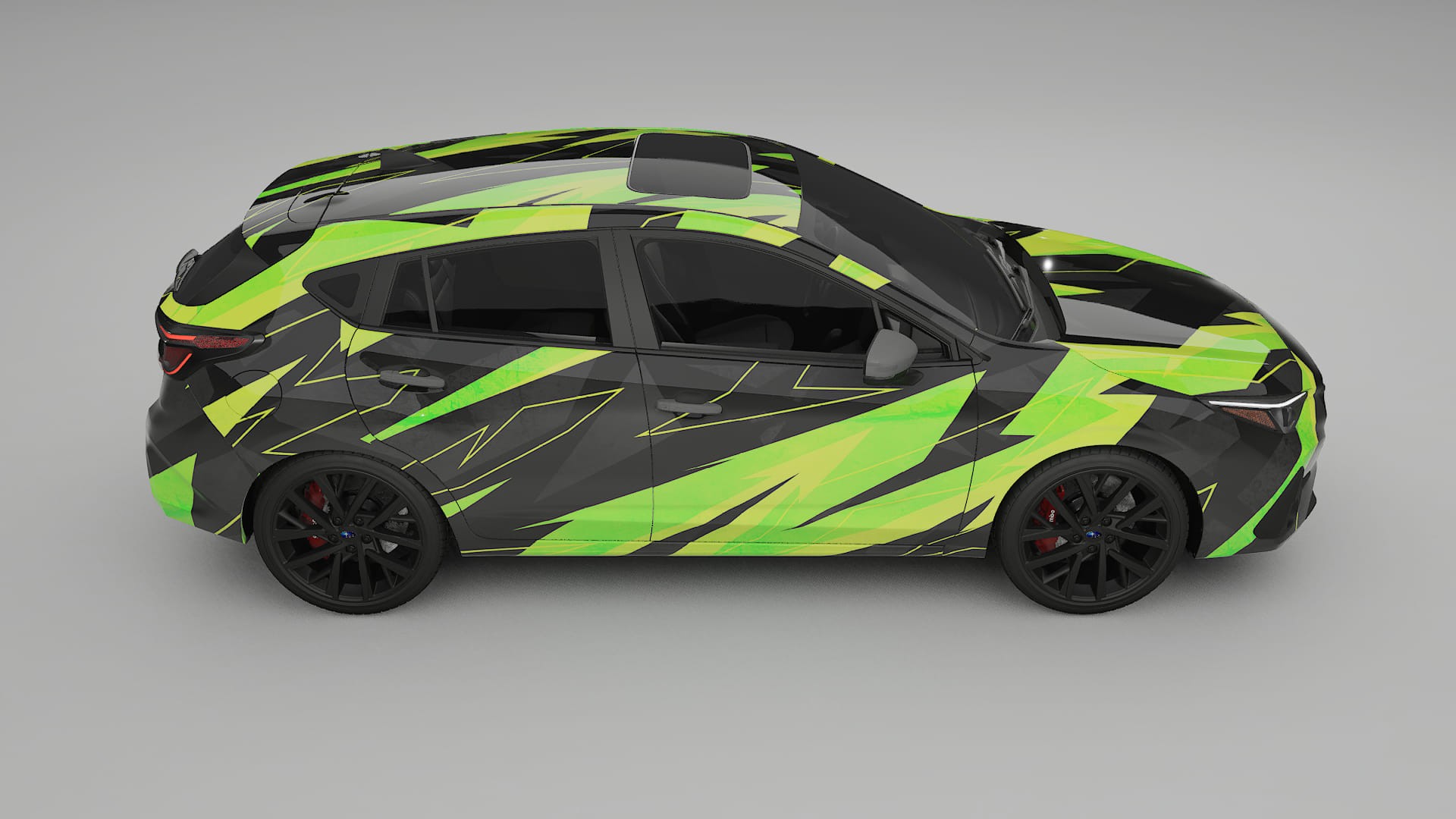 Subaru Impreza GU NINJA TURTLES – Designad Wrap PPF-sats i utskrivbar polyuretanfilm