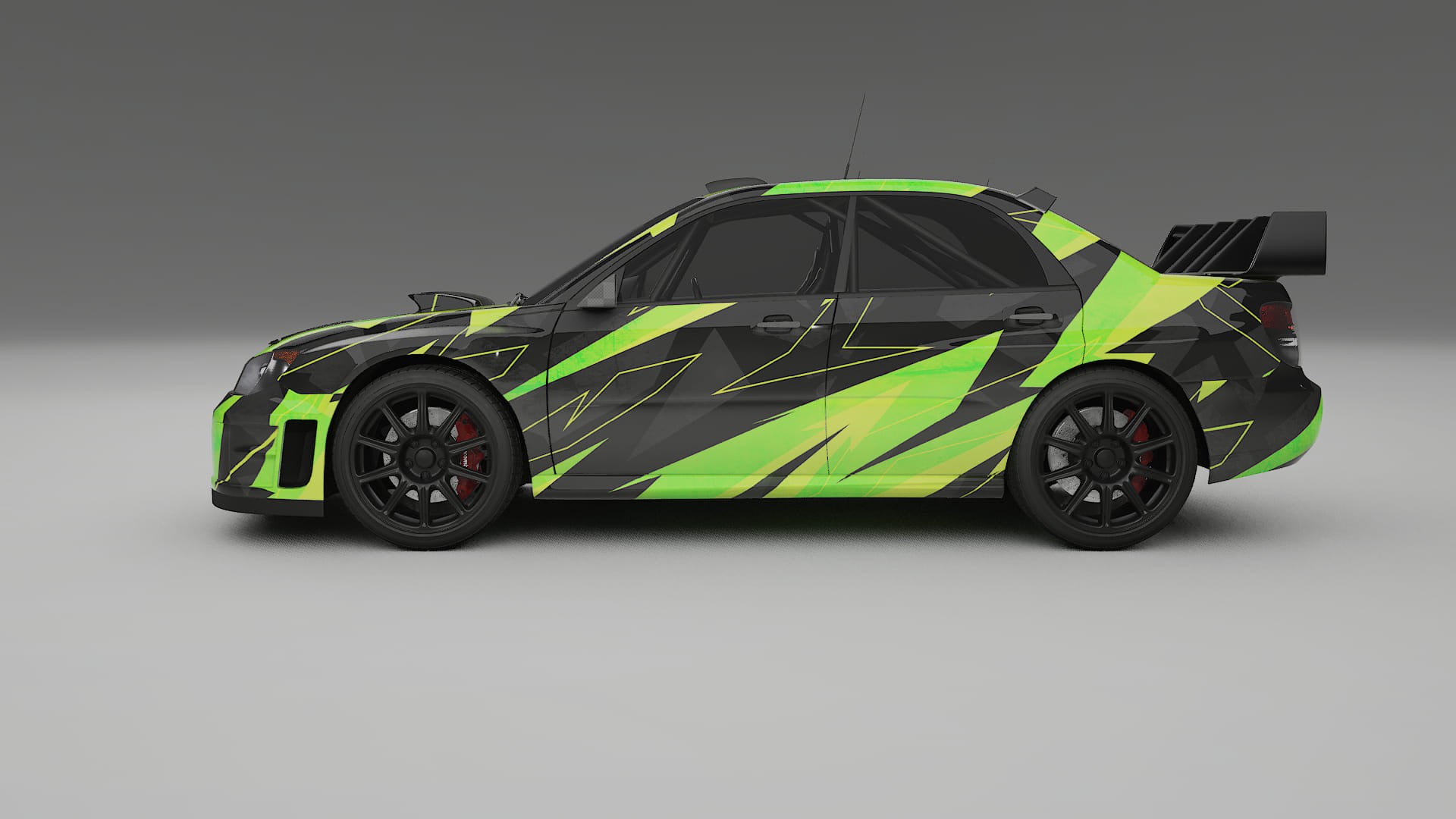 Subaru Impreza WRC GD NINJA TURTLES – Designad Wrap PPF-sats i utskrivbar polyuretanfilm