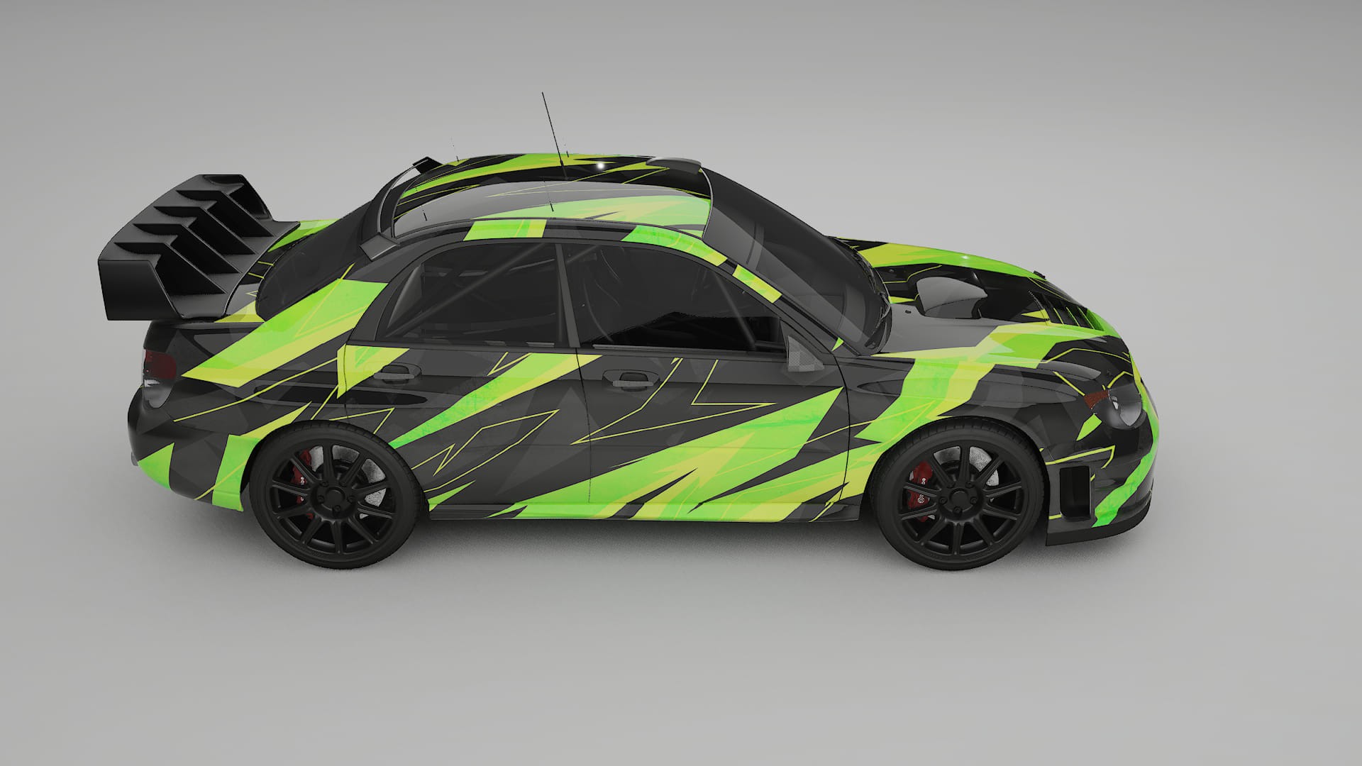 Subaru Impreza WRC GD NINJA TURTLES – Designad Wrap PPF-sats i utskrivbar polyuretanfilm
