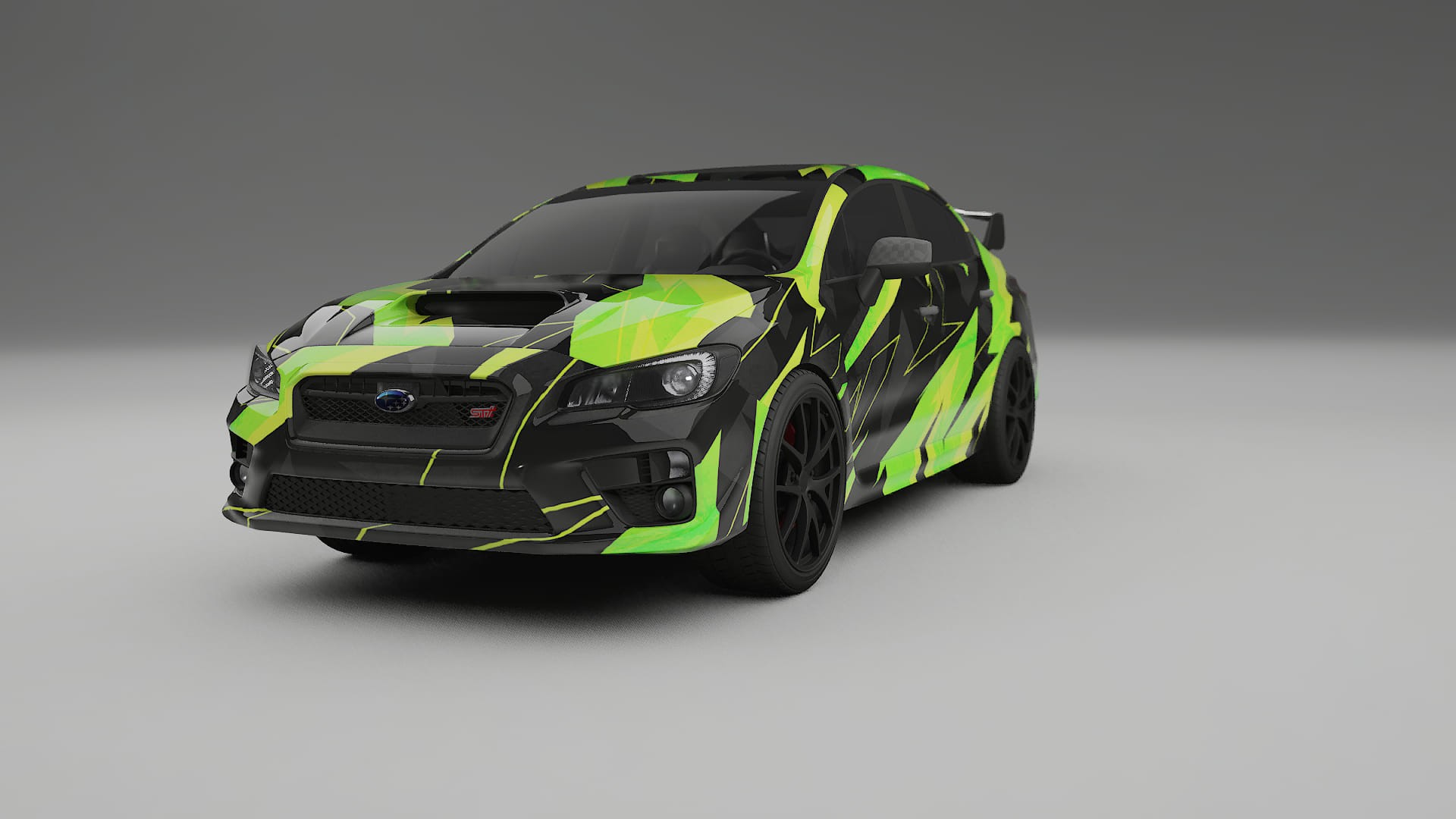 Subaru Impreza WRX Sti VA prefacelift pre-LCI NINJA TURTLES – Designad Wrap PPF-sats i utskrivbar polyuretanfilm