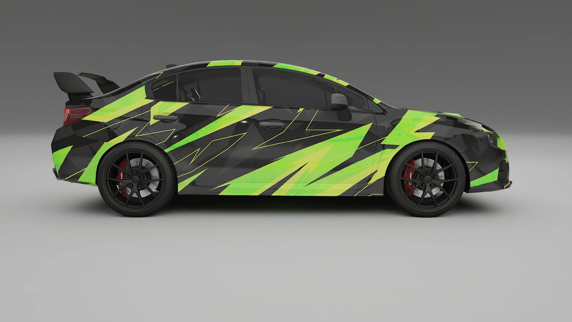 Subaru Impreza WRX Sti VA prefacelift pre-LCI NINJA TURTLES – Designad Wrap PPF-sats i utskrivbar polyuretanfilm