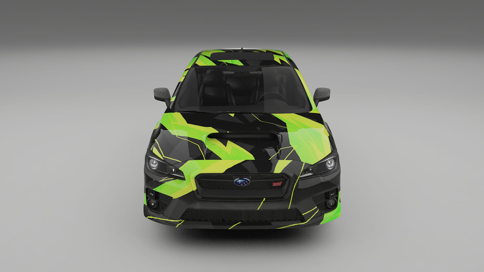 Subaru Impreza WRX Sti VA prefacelift pre-LCI NINJA TURTLES – Designad Wrap PPF-sats i utskrivbar polyuretanfilm