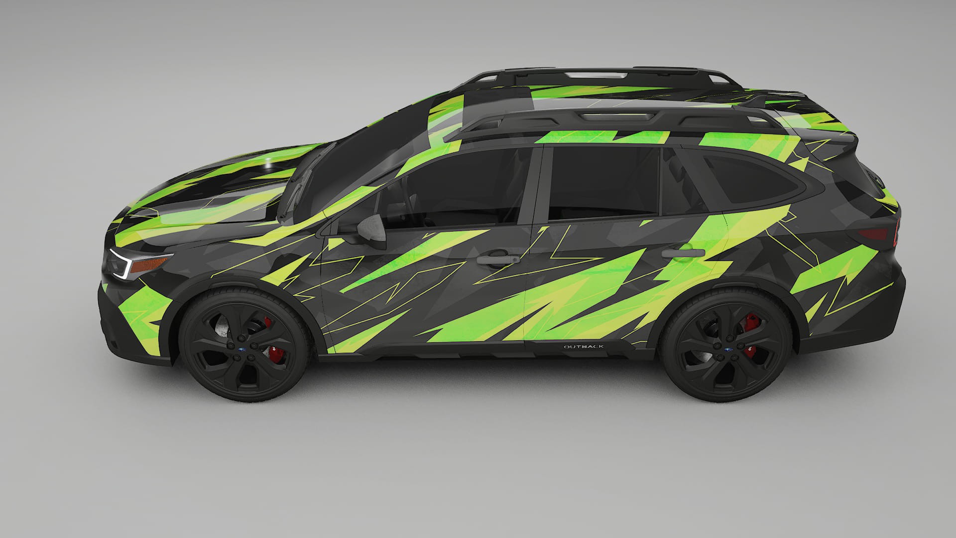 Subaru Outback VI BS prefacelift pre-LCI NINJA TURTLES – Designad Wrap PPF-sats i utskrivbar polyuretanfilm