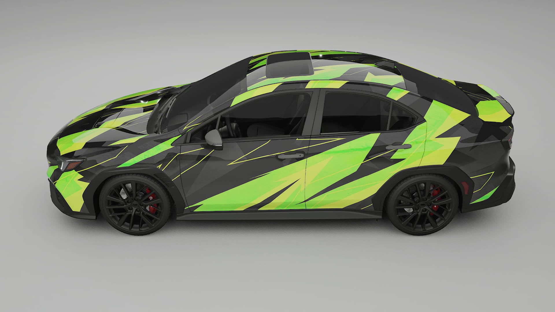 Subaru WRX VB NINJA TURTLES – Designad Wrap PPF-sats i utskrivbar polyuretanfilm