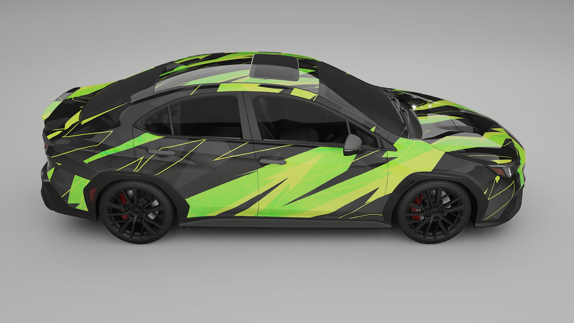 Subaru WRX VB NINJA TURTLES – Designad Wrap PPF-sats i utskrivbar polyuretanfilm