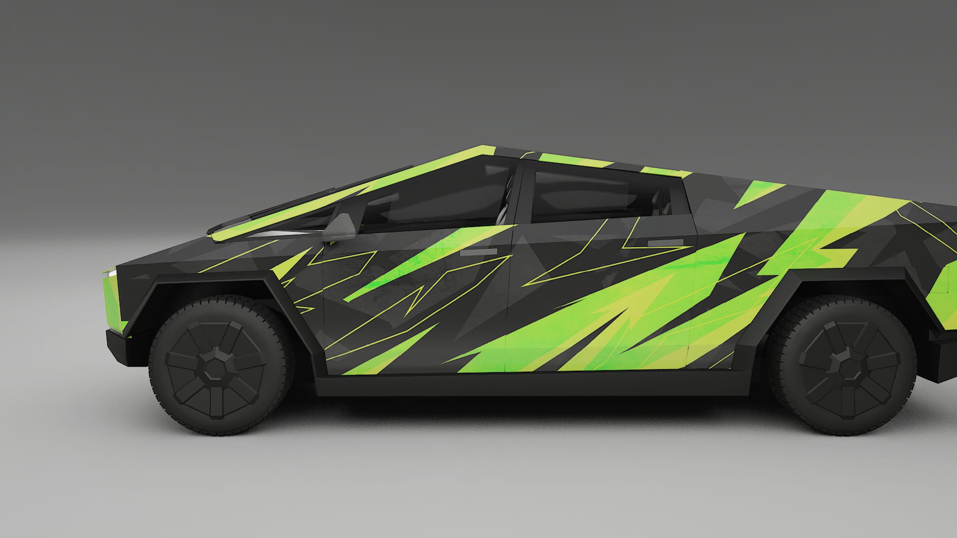 Tesla Cybertruck NINJA TURTLES – Designad Wrap PPF-sats i utskrivbar polyuretanfilm