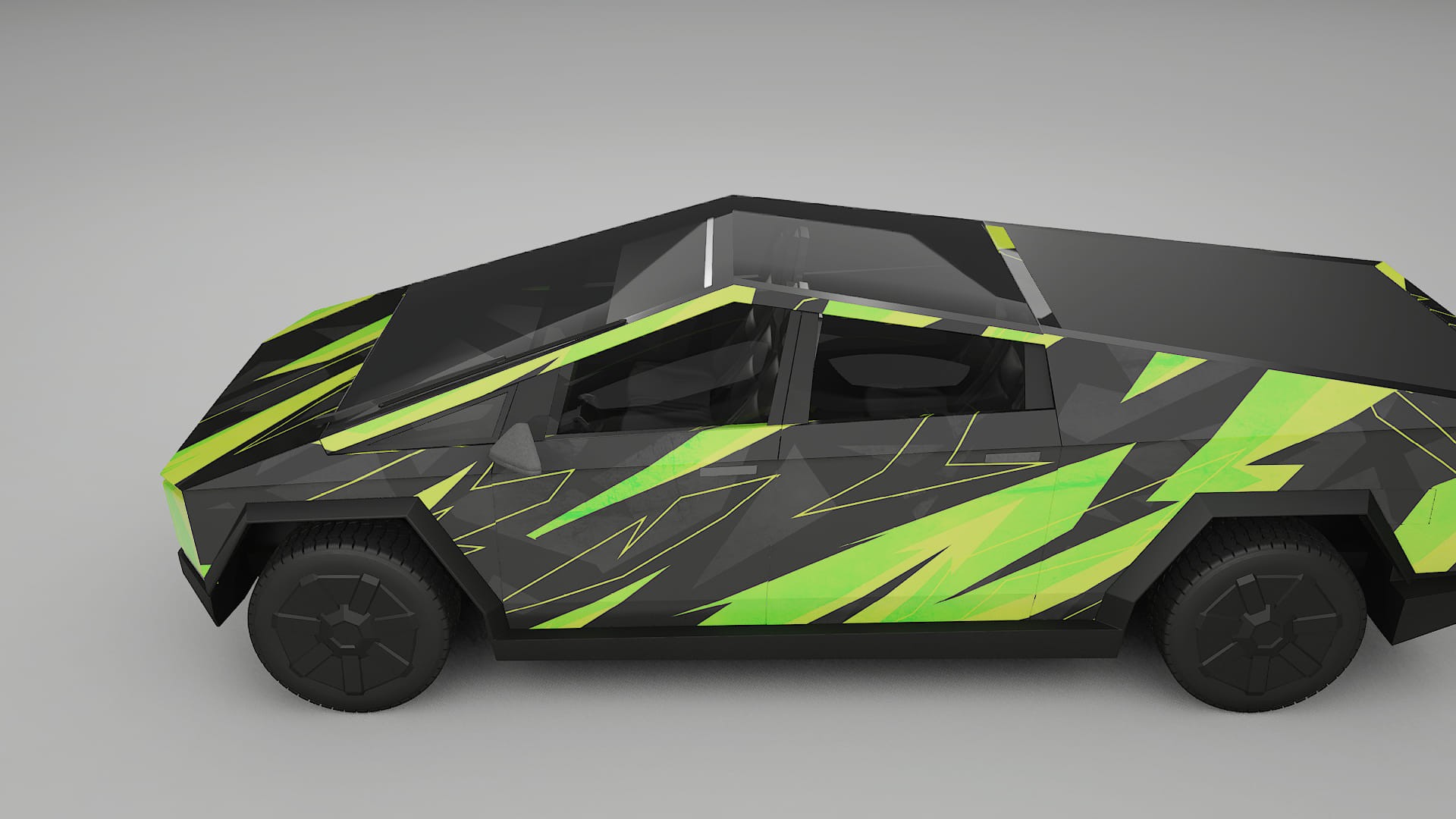 Tesla Cybertruck NINJA TURTLES – Designad Wrap PPF-sats i utskrivbar polyuretanfilm