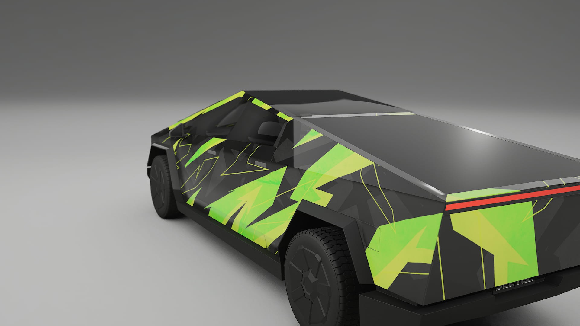 Tesla Cybertruck NINJA TURTLES – Designad Wrap PPF-sats i utskrivbar polyuretanfilm