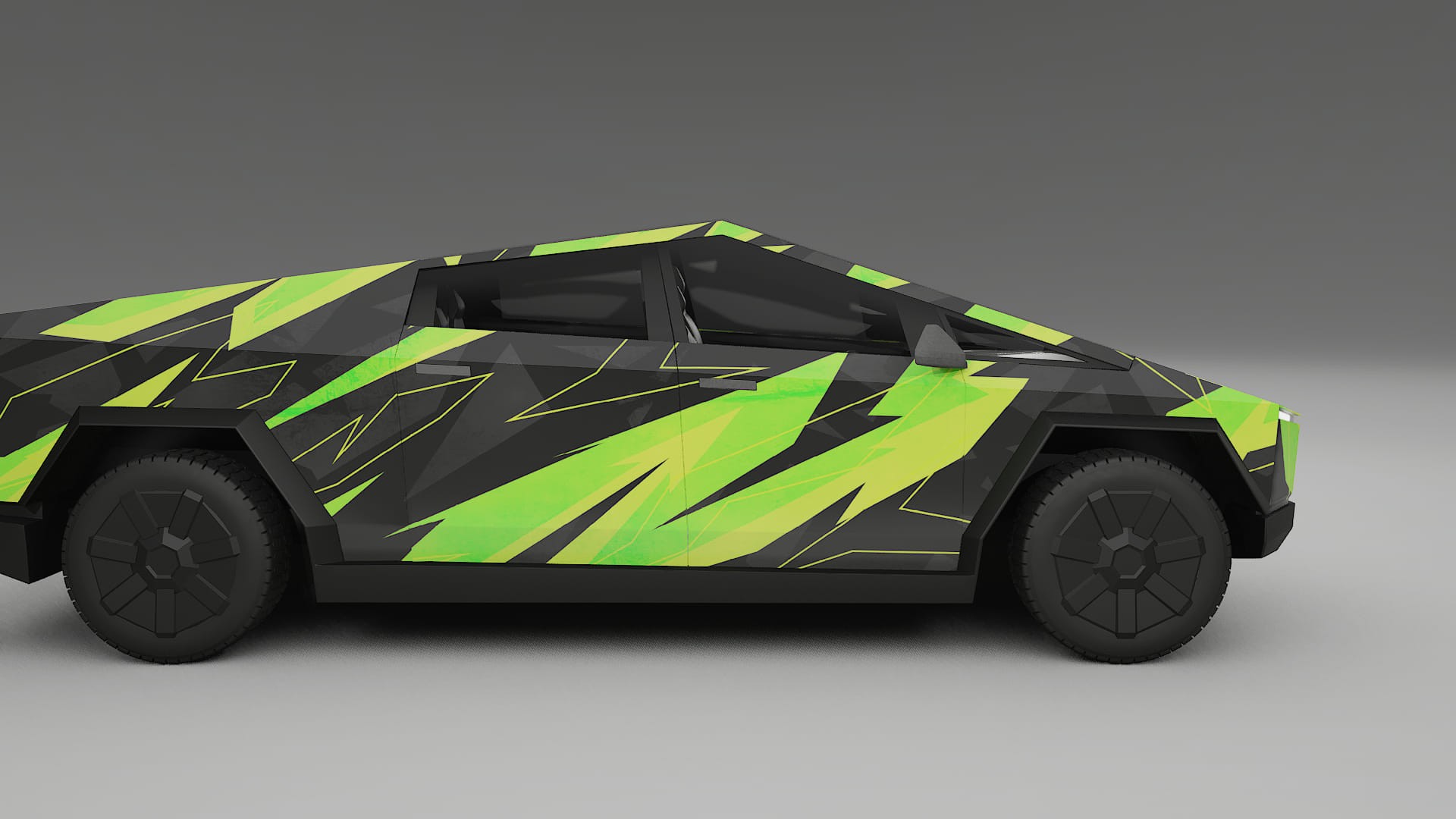 Tesla Cybertruck NINJA TURTLES – Designad Wrap PPF-sats i utskrivbar polyuretanfilm