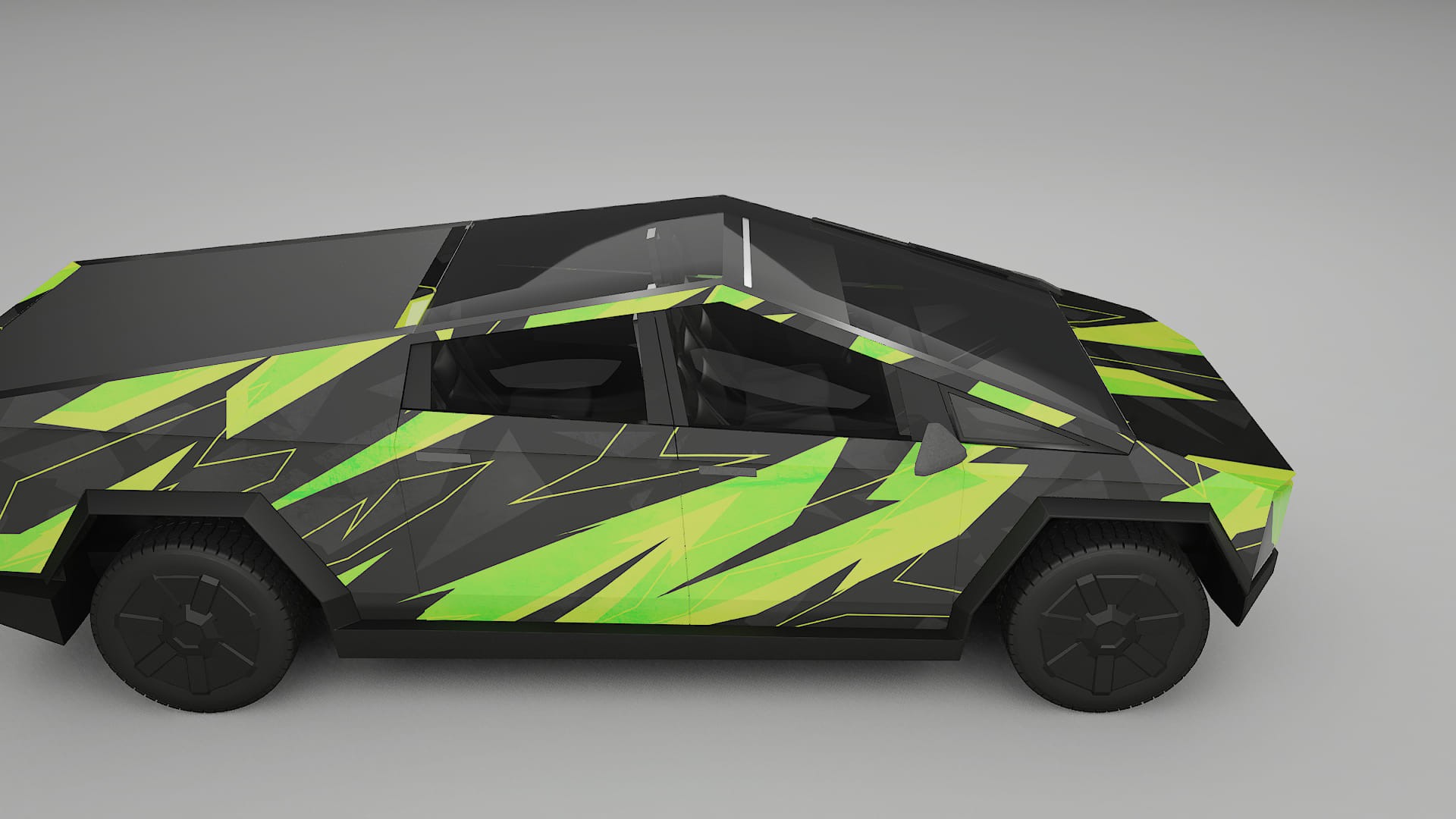 Tesla Cybertruck NINJA TURTLES – Designad Wrap PPF-sats i utskrivbar polyuretanfilm