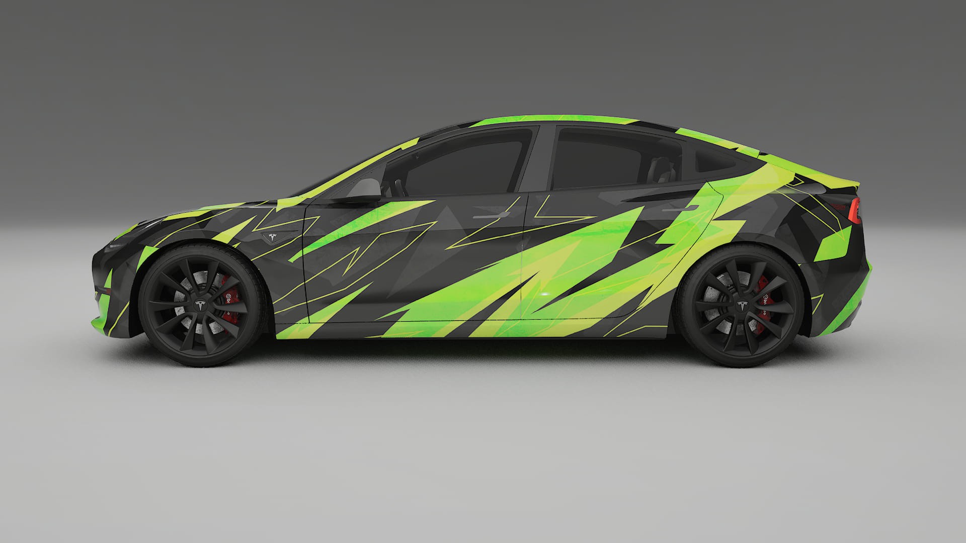 Tesla Model 3 NINJA TURTLES – Designad Wrap PPF-sats i utskrivbar polyuretanfilm