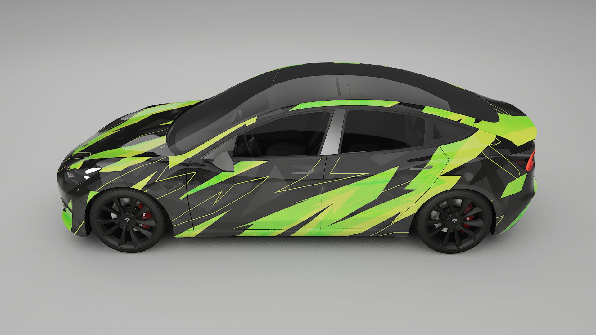 Tesla Model 3 NINJA TURTLES – Designad Wrap PPF-sats i utskrivbar polyuretanfilm