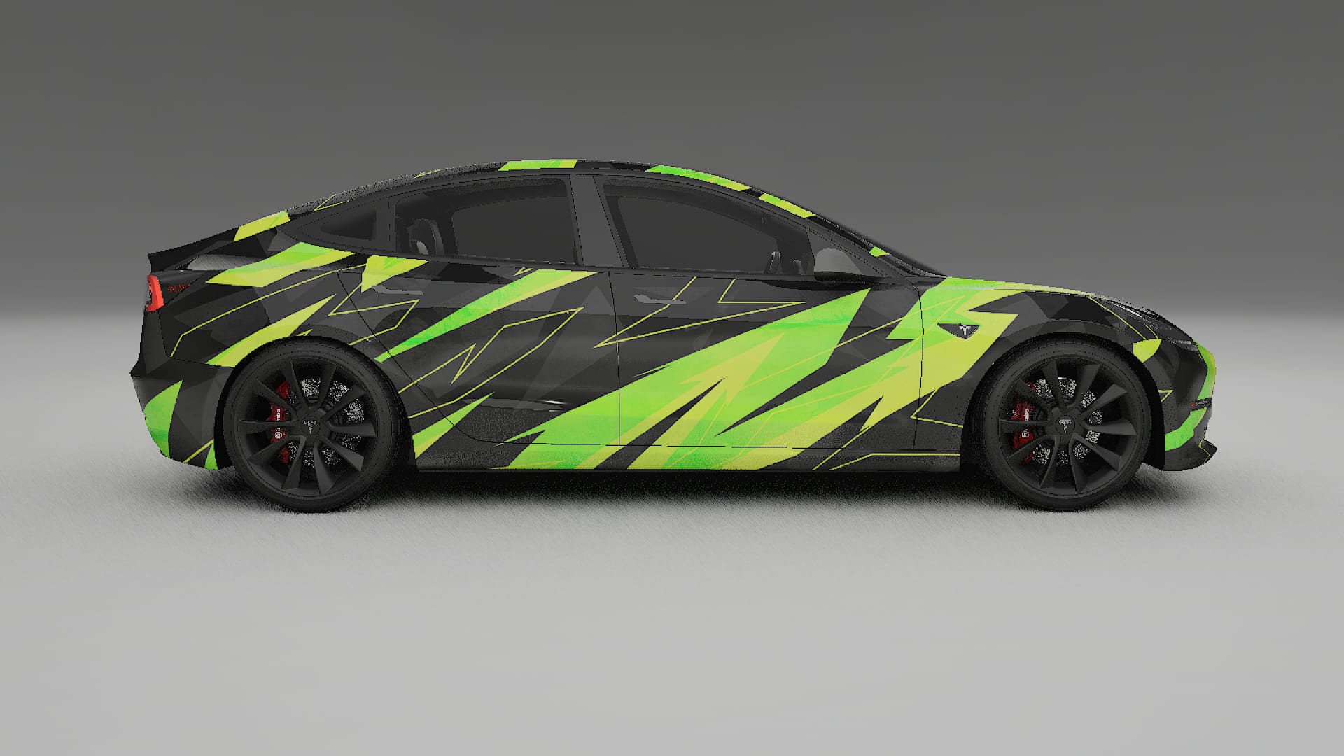 Tesla Model 3 NINJA TURTLES – Designad Wrap PPF-sats i utskrivbar polyuretanfilm