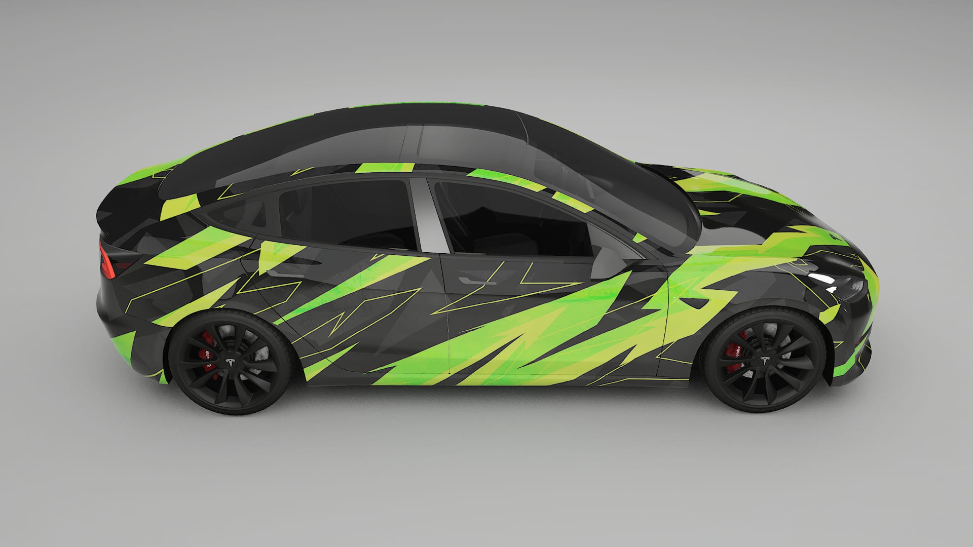 Tesla Model 3 NINJA TURTLES – Designad Wrap PPF-sats i utskrivbar polyuretanfilm