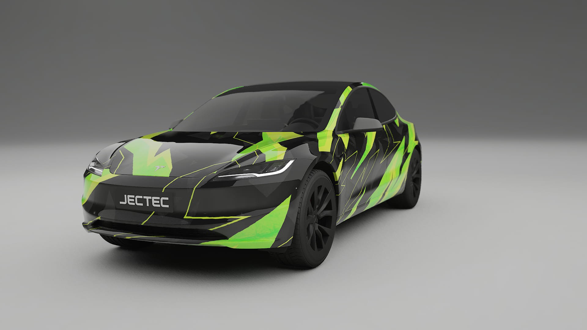 Tesla Model 3 Highland NINJA TURTLES – Designad Wrap PPF-sats i utskrivbar polyuretanfilm