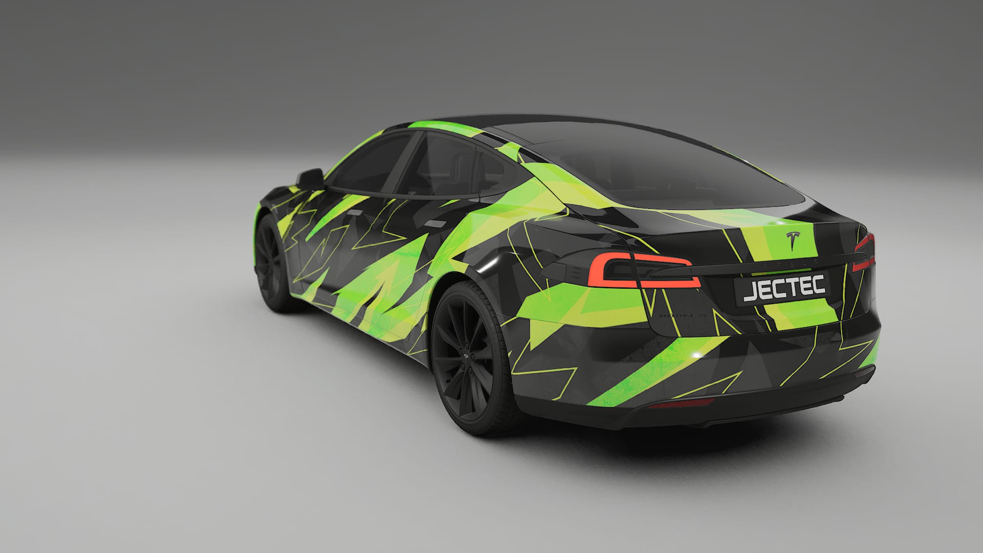 Tesla Model-S NINJA TURTLES – Designad Wrap PPF-sats i utskrivbar polyuretanfilm