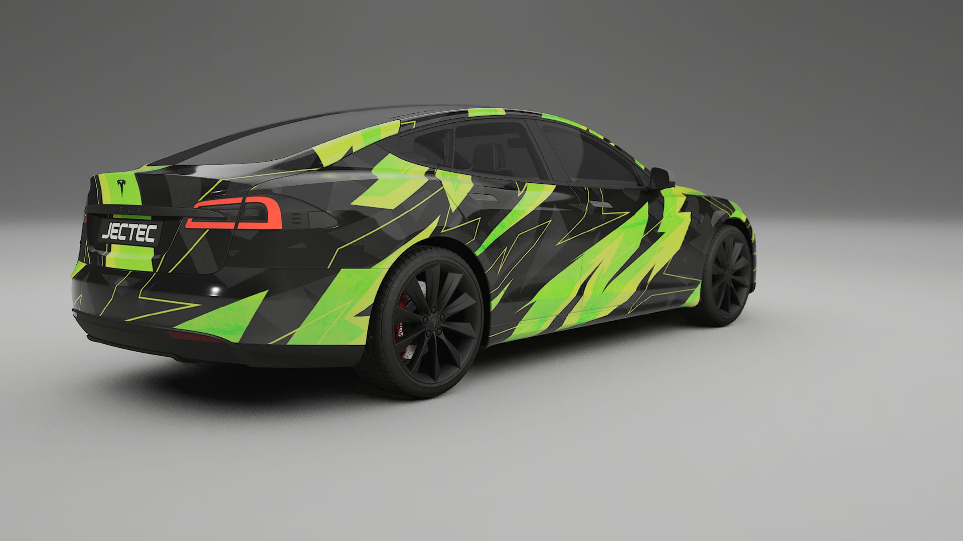Tesla Model-S NINJA TURTLES – Designad Wrap PPF-sats i utskrivbar polyuretanfilm