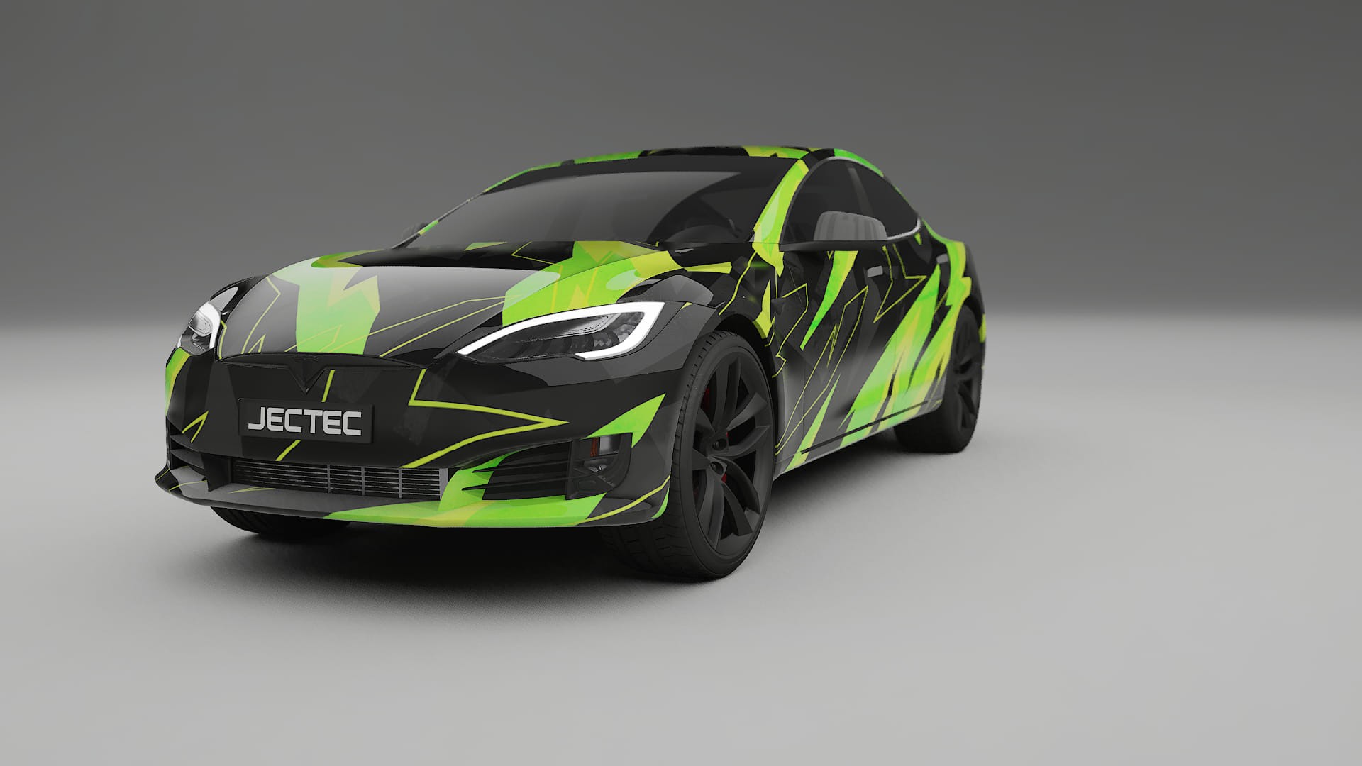 Tesla Model-S Refresh NINJA TURTLES – Designad Wrap PPF-sats i utskrivbar polyuretanfilm