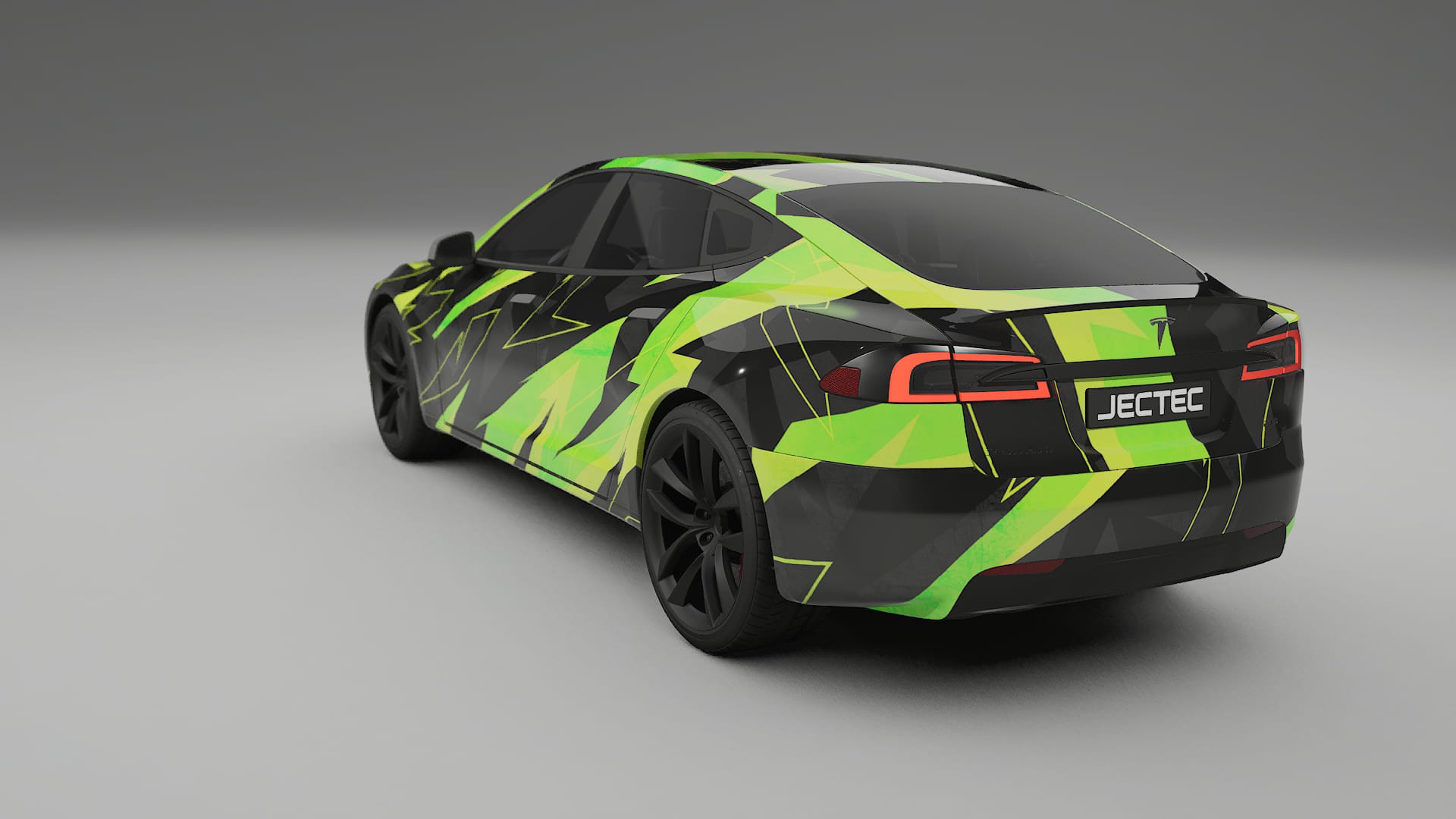 Tesla Model-S Refresh NINJA TURTLES – Designad Wrap PPF-sats i utskrivbar polyuretanfilm