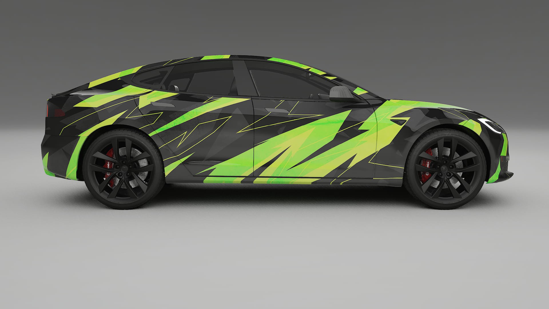 Tesla Model-S Refresh NINJA TURTLES – Designad Wrap PPF-sats i utskrivbar polyuretanfilm