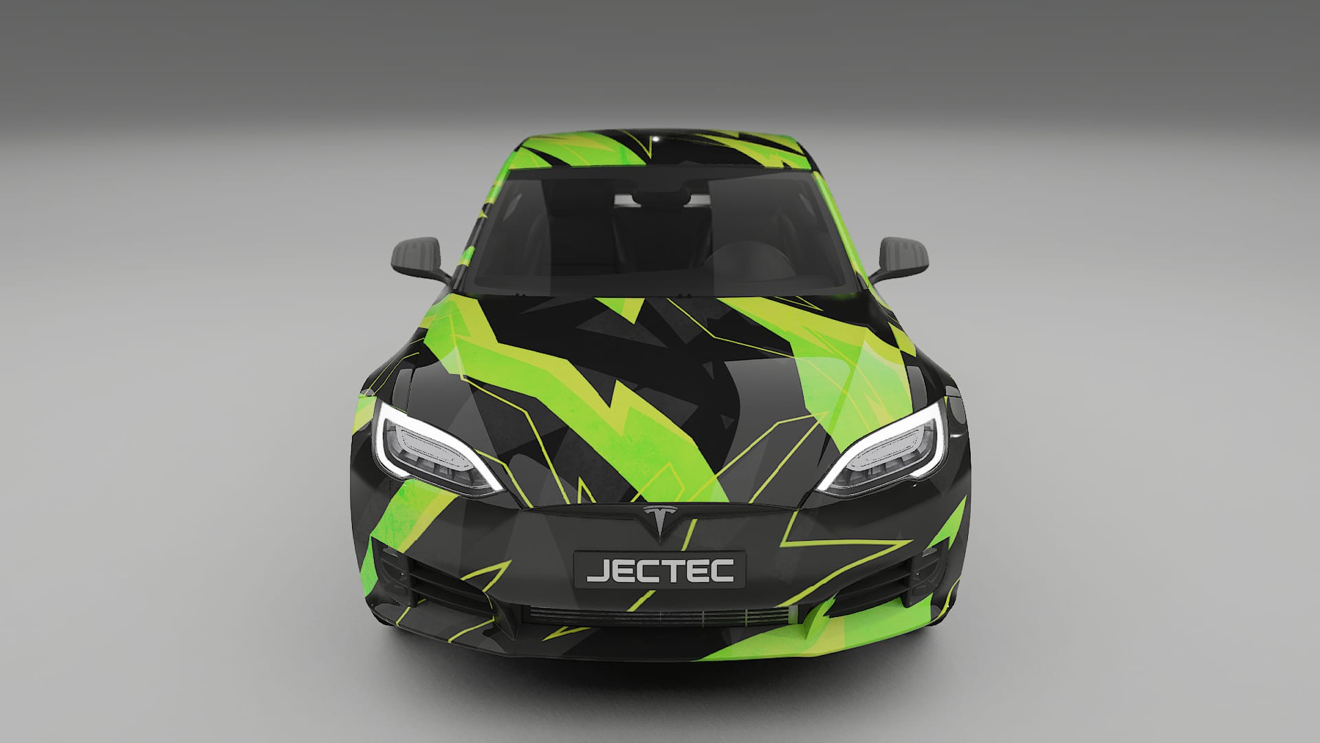 Tesla Model-S Refresh NINJA TURTLES – Designad Wrap PPF-sats i utskrivbar polyuretanfilm