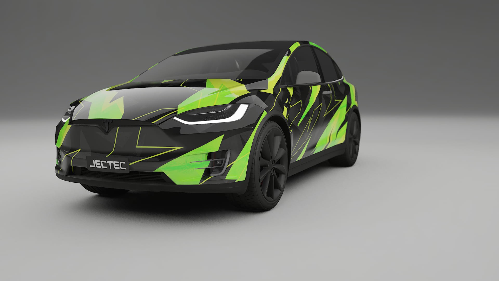 Tesla Model X NINJA TURTLES – Designad Wrap PPF-sats i utskrivbar polyuretanfilm