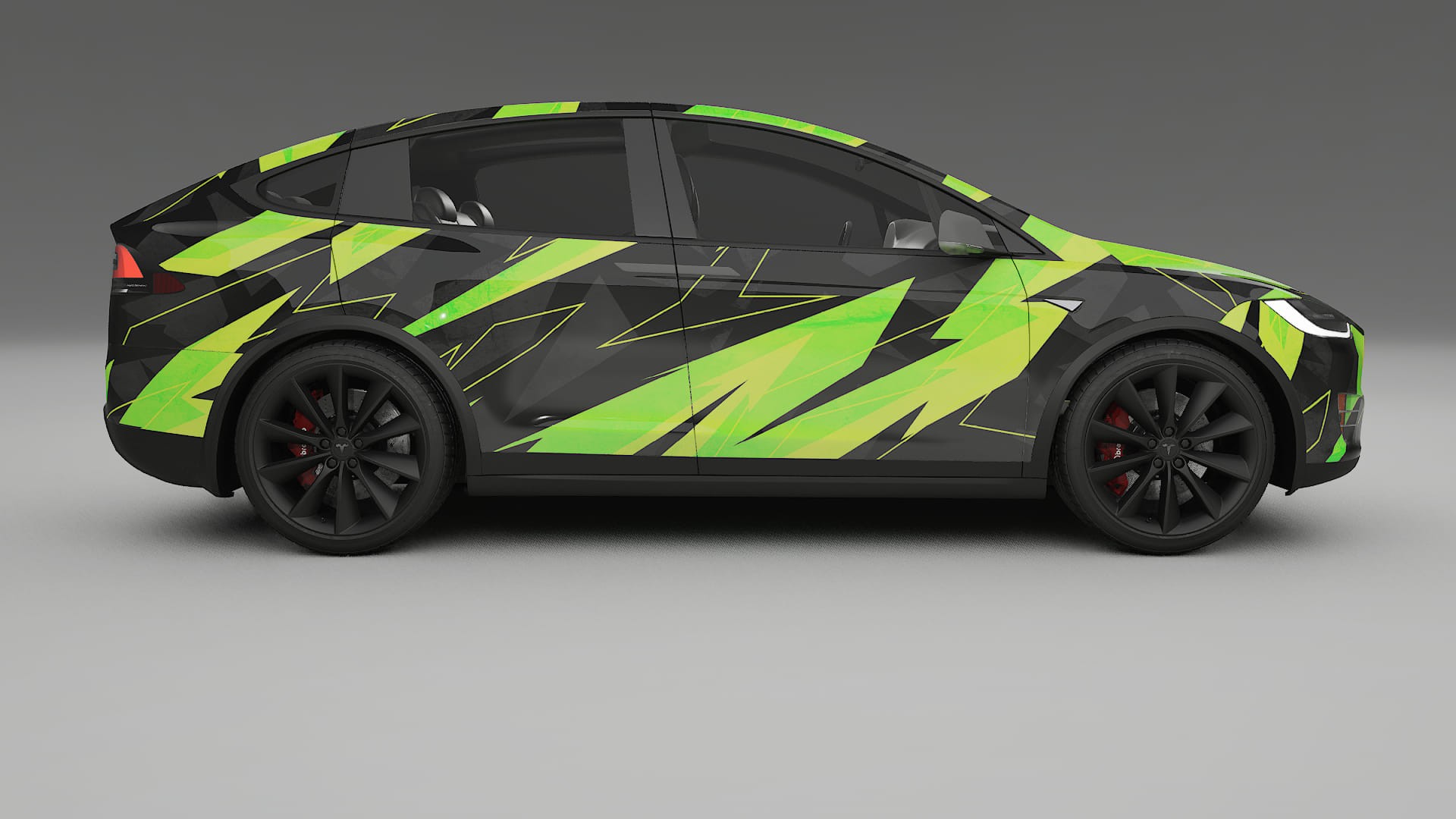 Tesla Model X NINJA TURTLES – Designad Wrap PPF-sats i utskrivbar polyuretanfilm