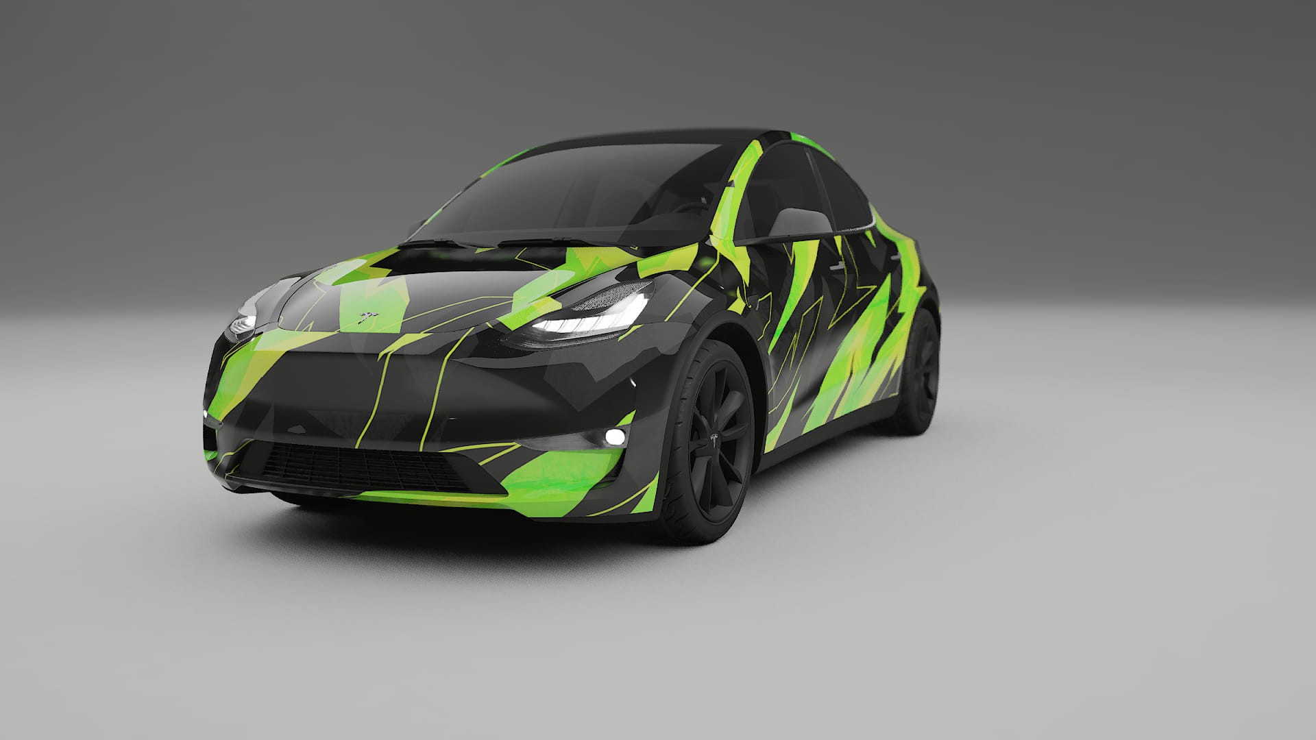Tesla Model Y NINJA TURTLES – Designad Wrap PPF-sats i utskrivbar polyuretanfilm