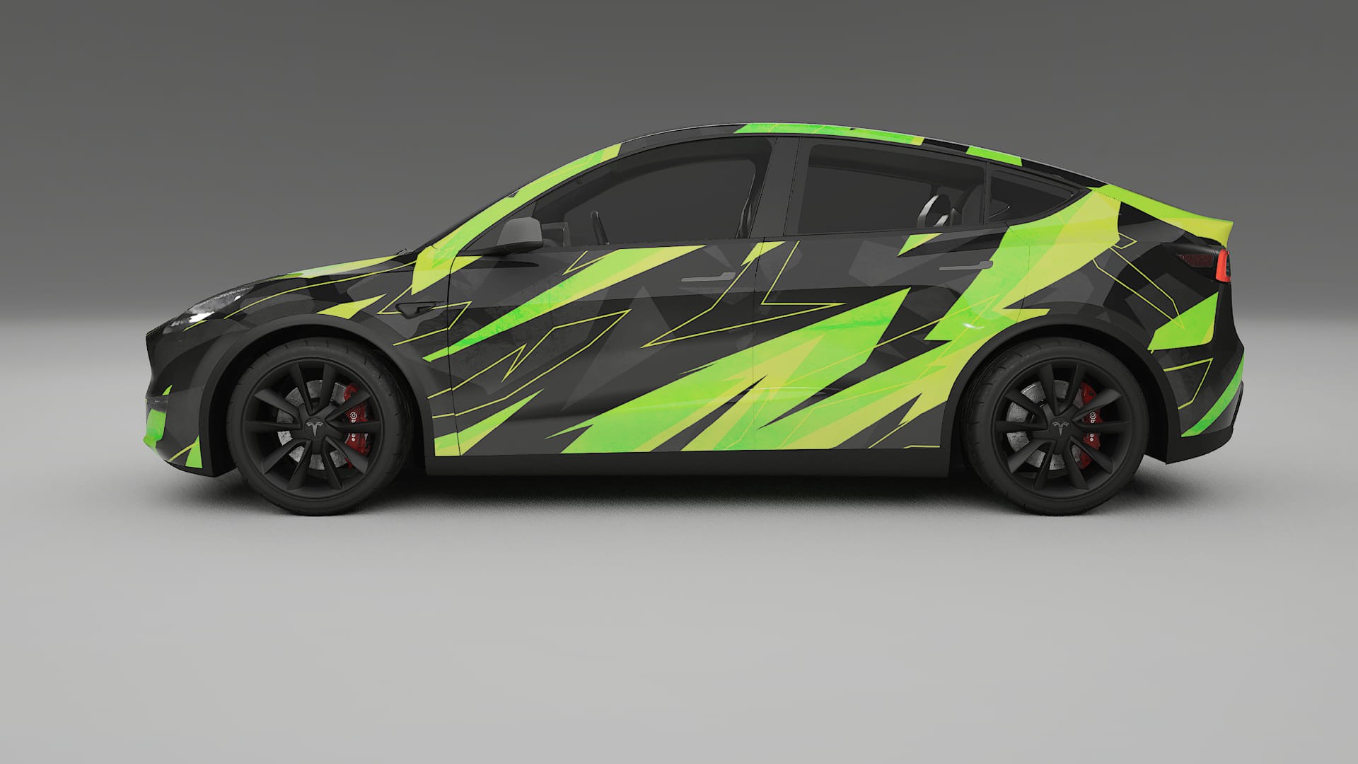 Tesla Model Y NINJA TURTLES – Designad Wrap PPF-sats i utskrivbar polyuretanfilm