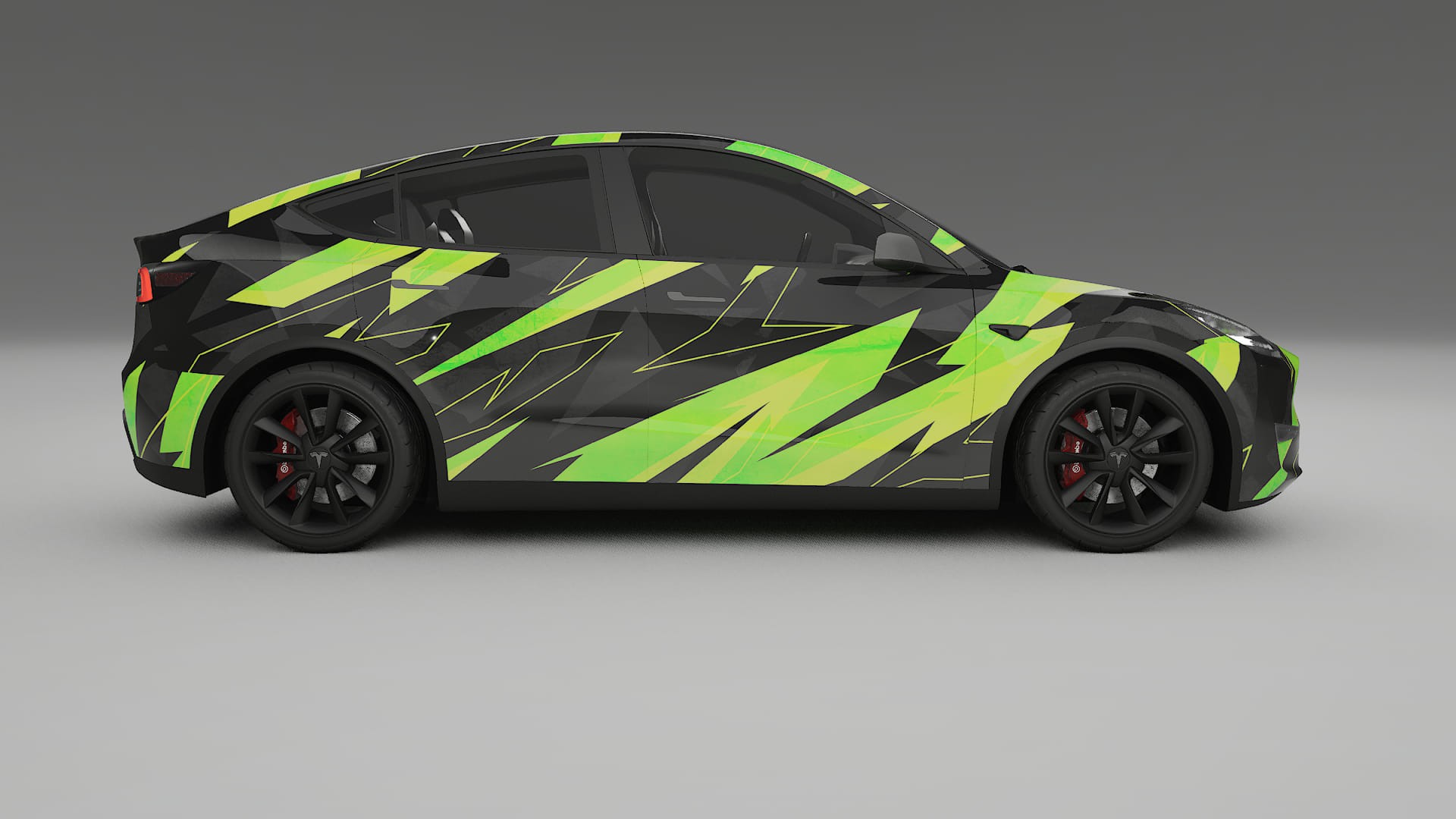 Tesla Model Y NINJA TURTLES – Designad Wrap PPF-sats i utskrivbar polyuretanfilm