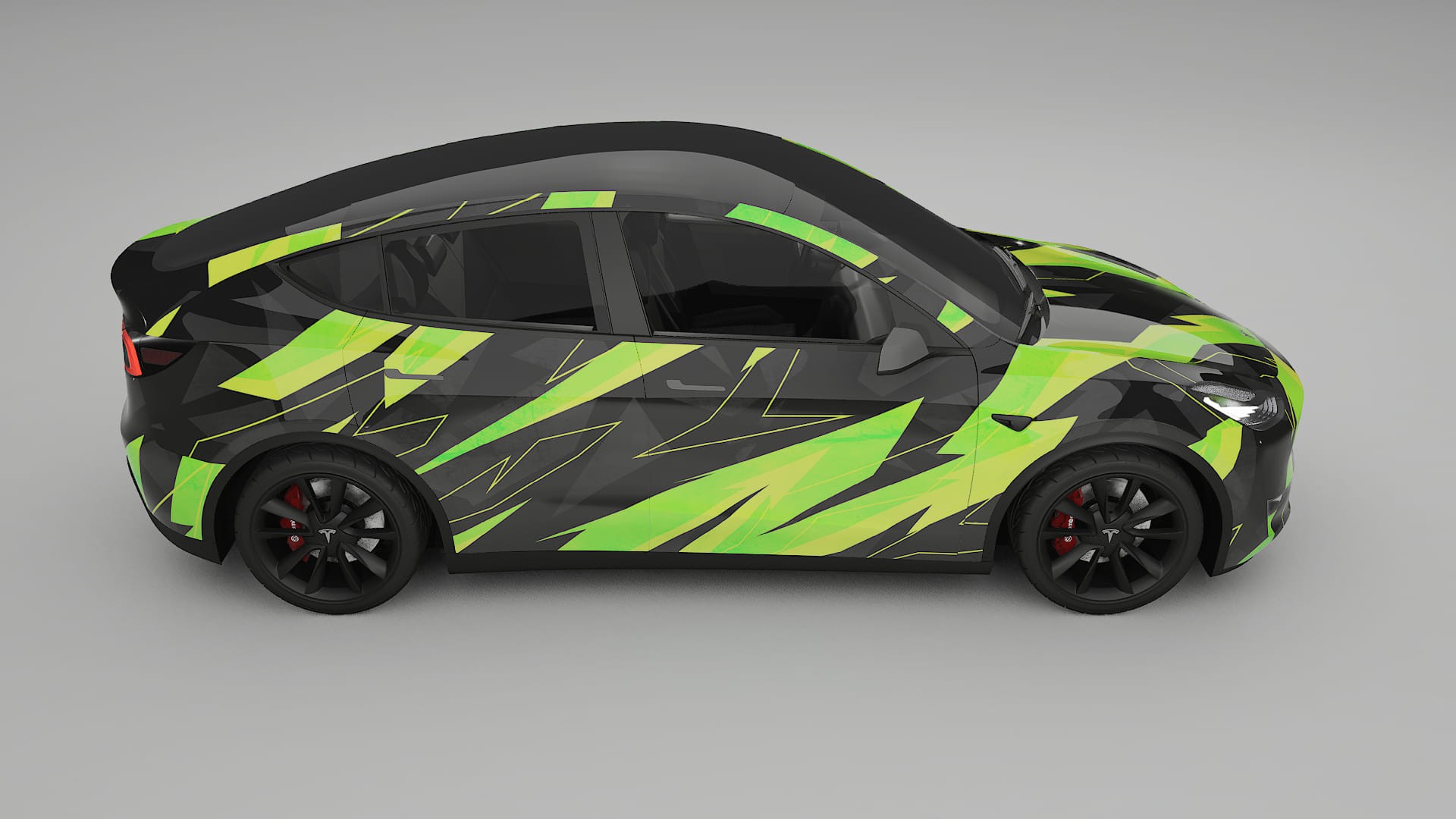 Tesla Model Y NINJA TURTLES – Designad Wrap PPF-sats i utskrivbar polyuretanfilm