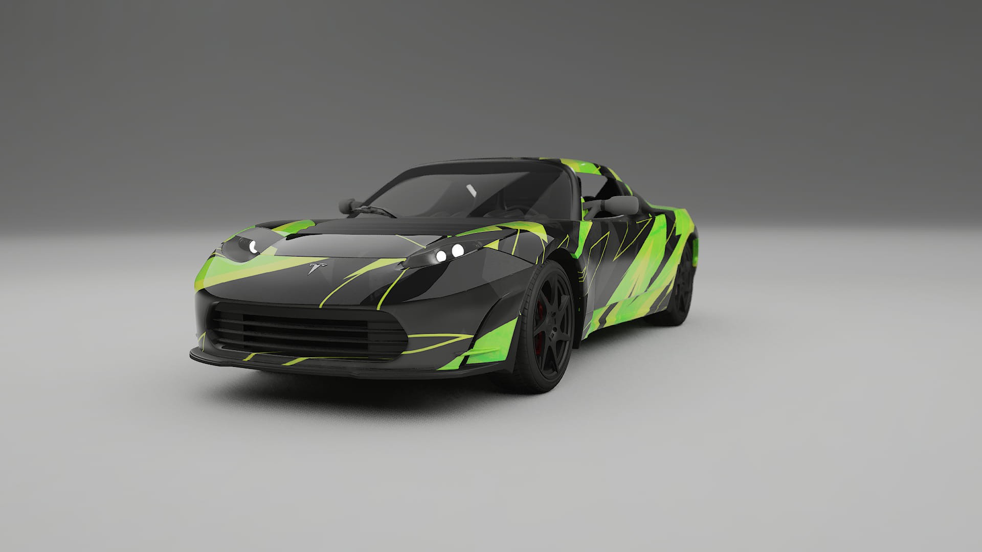 Tesla Roadster 2.5 NINJA TURTLES – Designad Wrap PPF-sats i utskrivbar polyuretanfilm