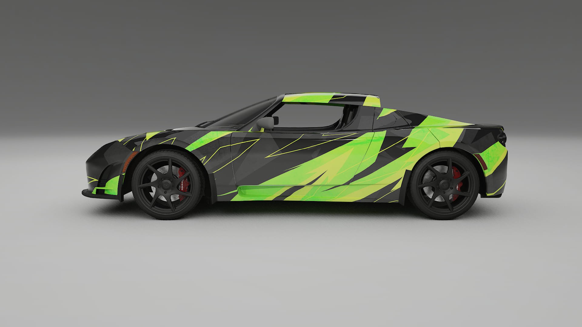 Tesla Roadster 2.5 NINJA TURTLES – Designad Wrap PPF-sats i utskrivbar polyuretanfilm