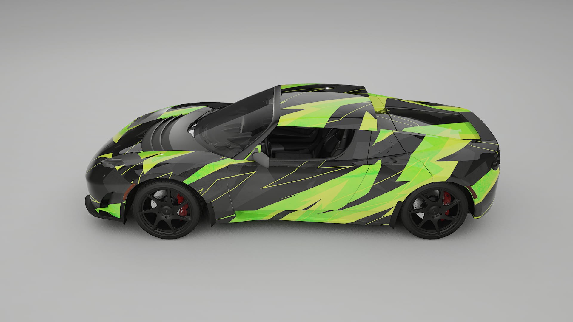 Tesla Roadster 2.5 NINJA TURTLES – Designad Wrap PPF-sats i utskrivbar polyuretanfilm