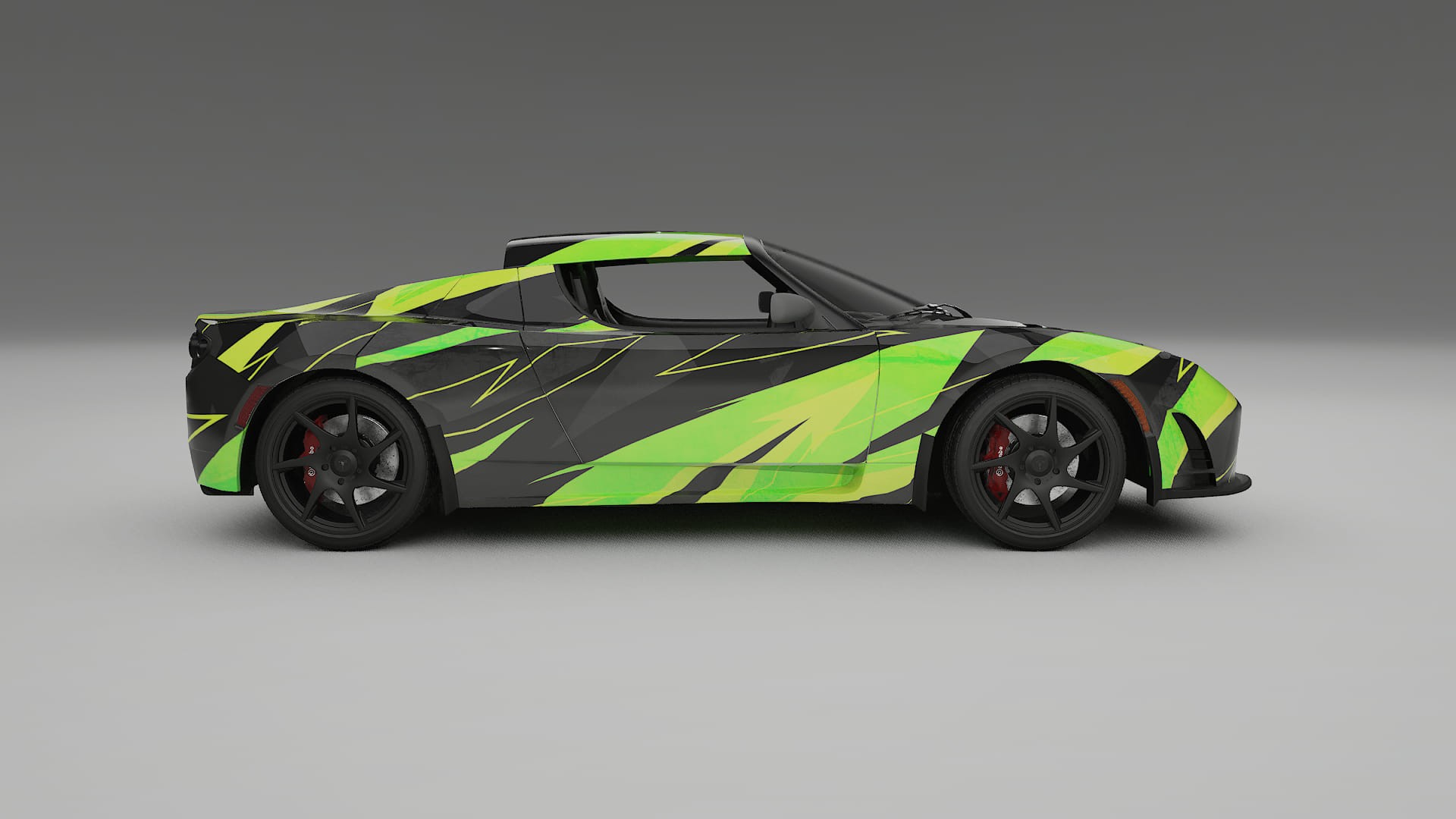 Tesla Roadster 2.5 NINJA TURTLES – Designad Wrap PPF-sats i utskrivbar polyuretanfilm