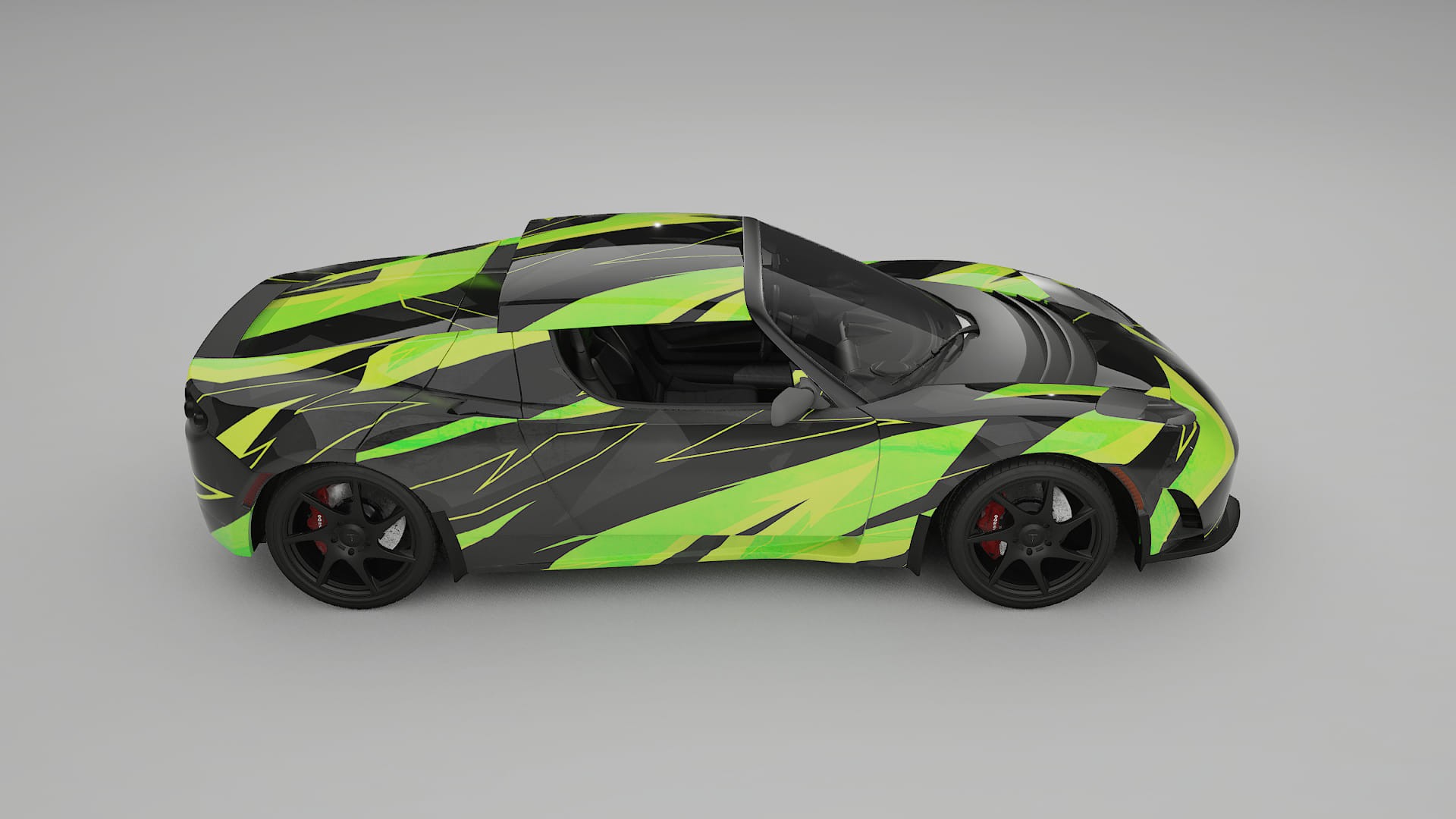 Tesla Roadster 2.5 NINJA TURTLES – Designad Wrap PPF-sats i utskrivbar polyuretanfilm